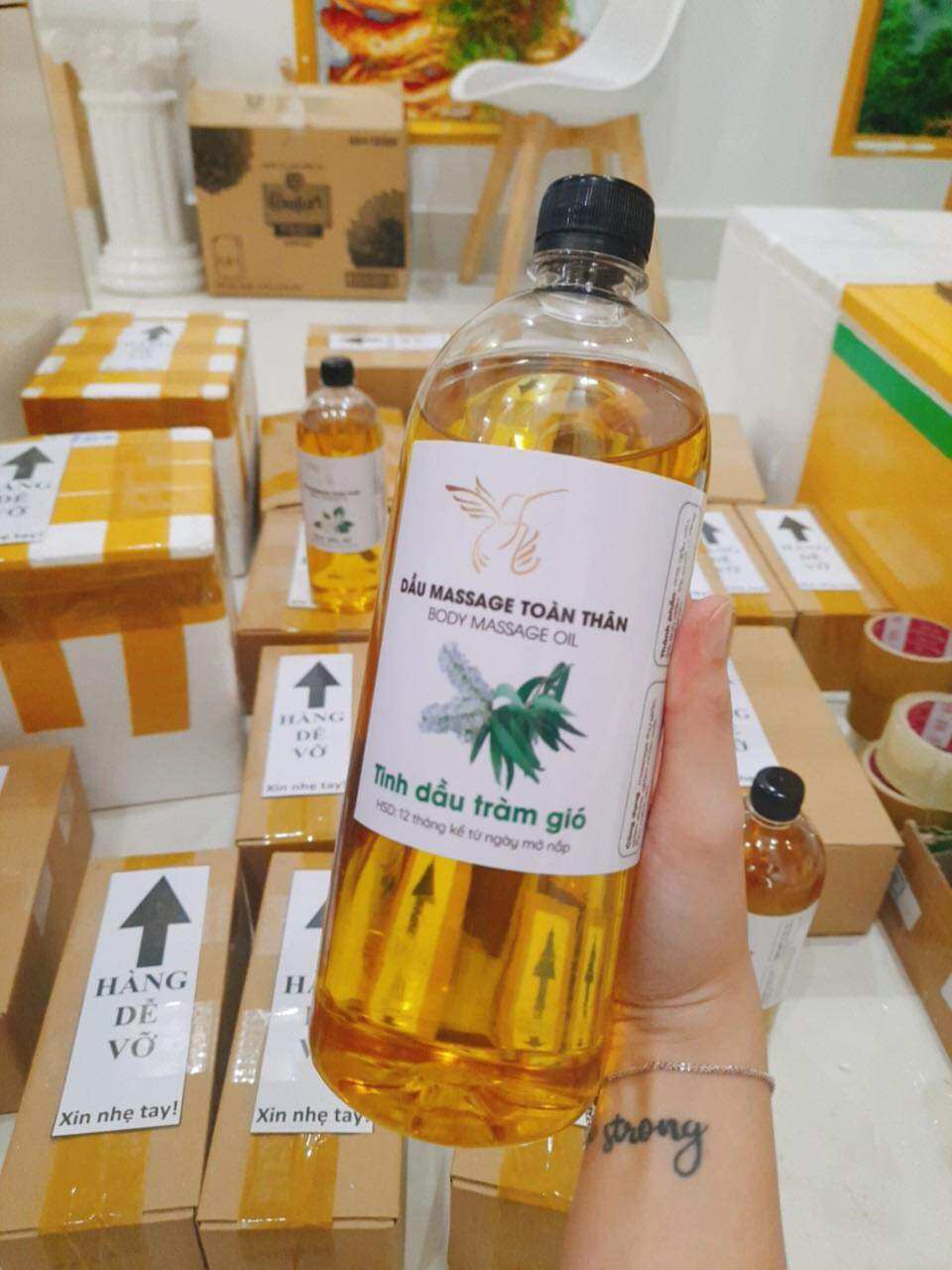 Dầu Massage Body Hương Tràm 1 Lít