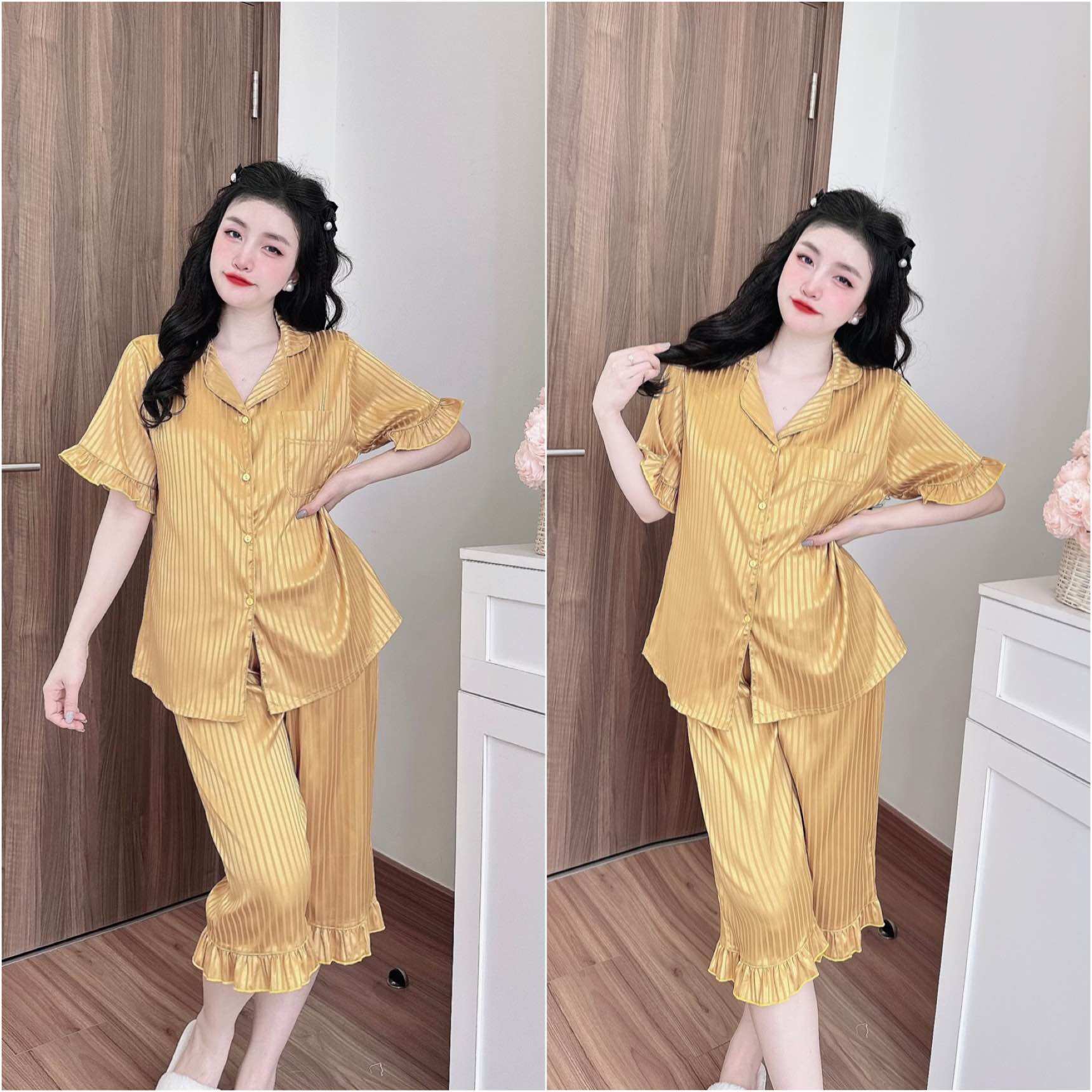 (Bigsize 50-110kg) Đồ Bộ Lụa Gấm Cao Cấp, cực sang chảnh