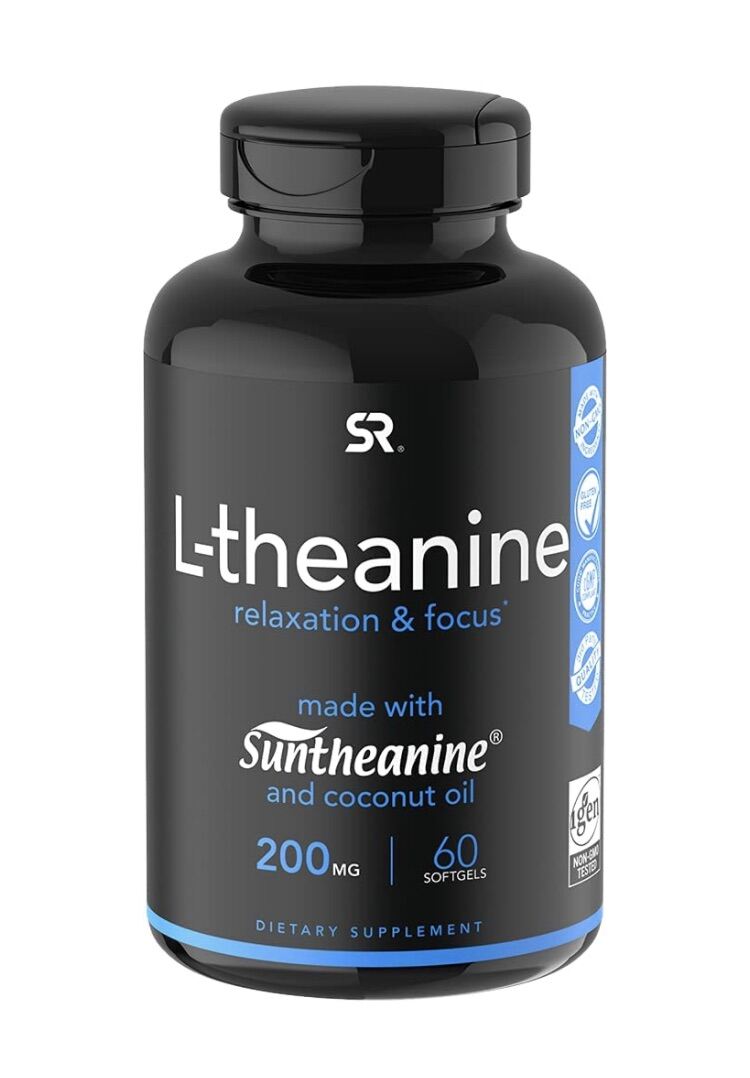 Viên uống L-Theanine 200mg Sports Research hữu cơ thuần chay bổ não giảm