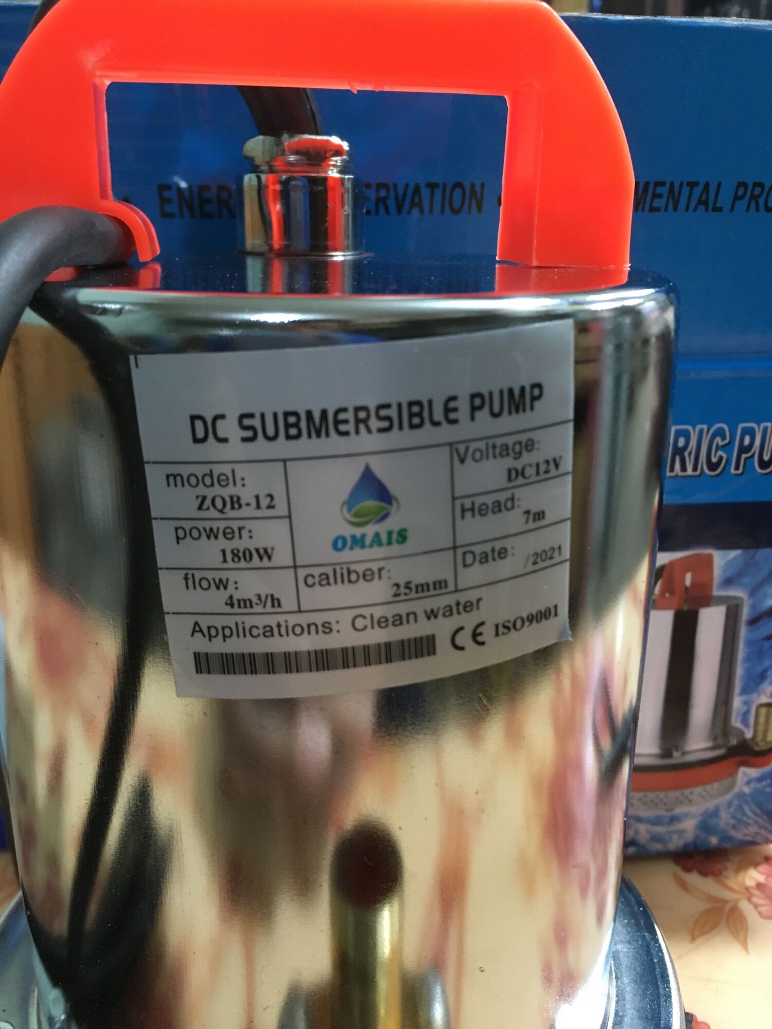 Máy bơm chìm 12v DC 180w hàng loại 1