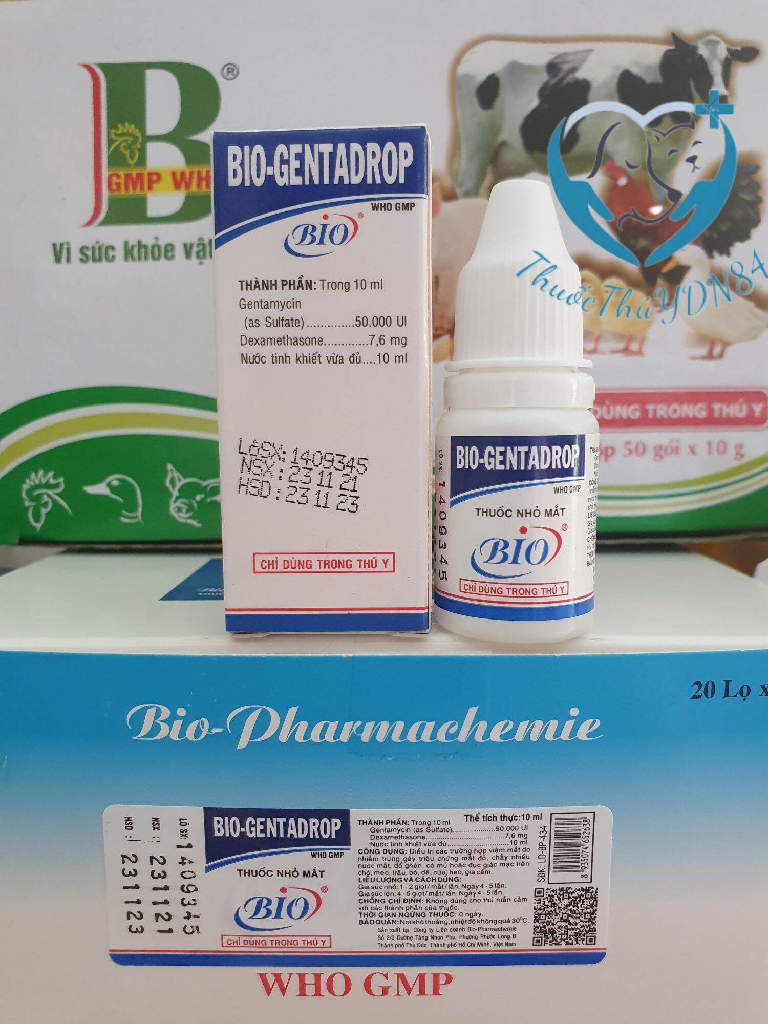 Nhỏ mắt chó mèo, thú cưng BIO GENTADROP 10ML