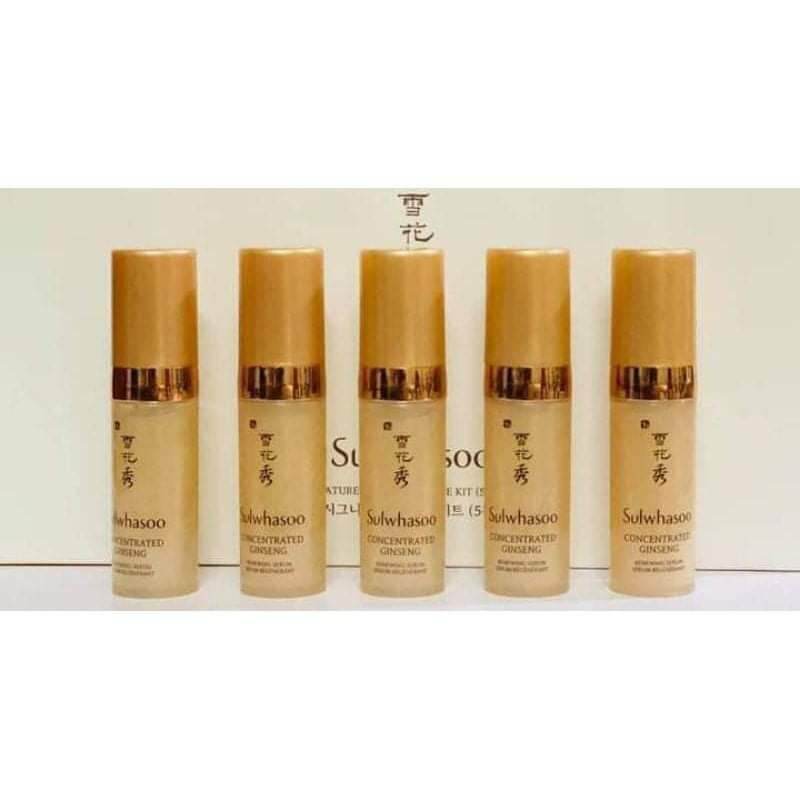 Combo 5 chai Tinh chất Nhân sâm Sulwhasoo Concentrated Ginseng Renewing Serum ➡Chai mini dung tích: 5ml