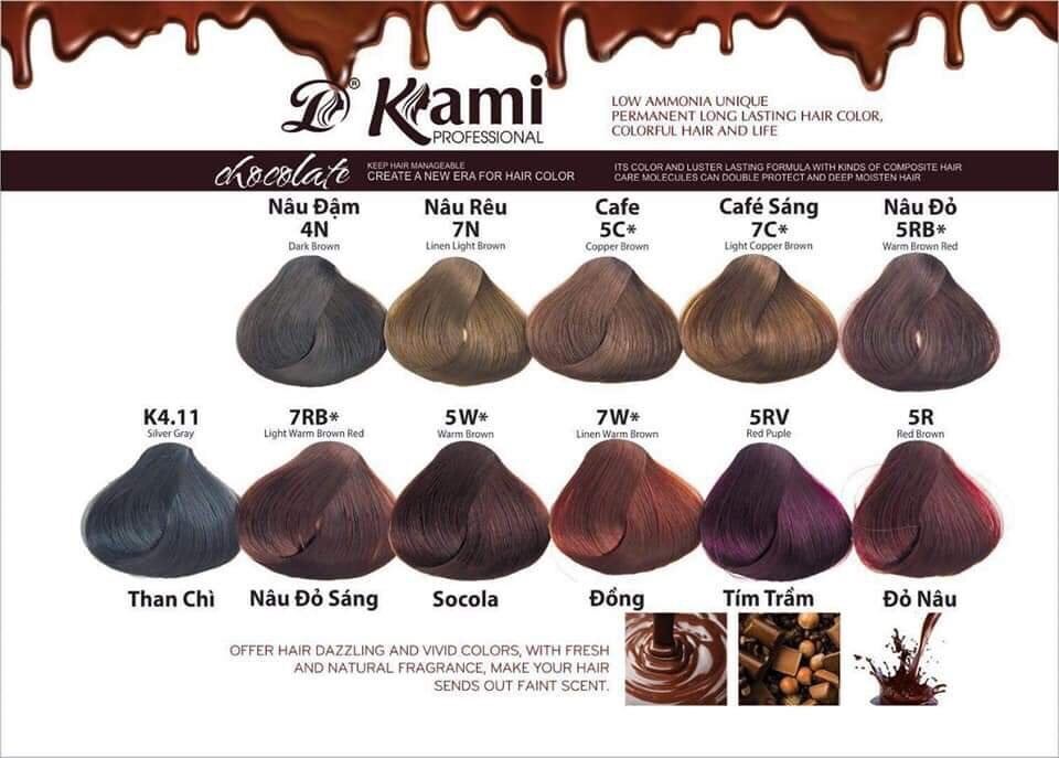 MÀU NHUỘM TÓC KAMI 1 TUÝP KHÔNG KÈM OXY