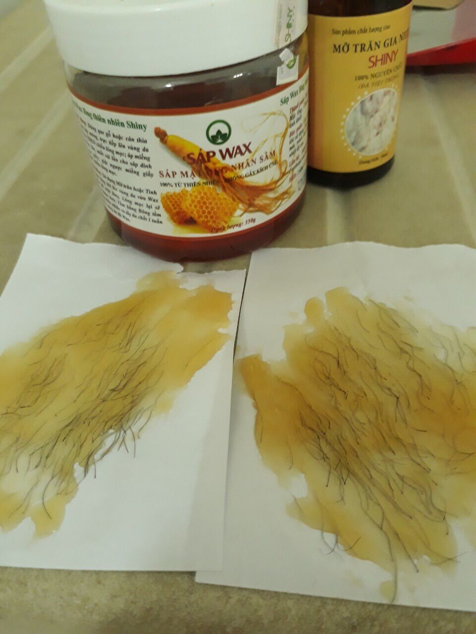 Sáp Wax Lông Nhân Sâm Mật Ong Shiny 250gr-350gr