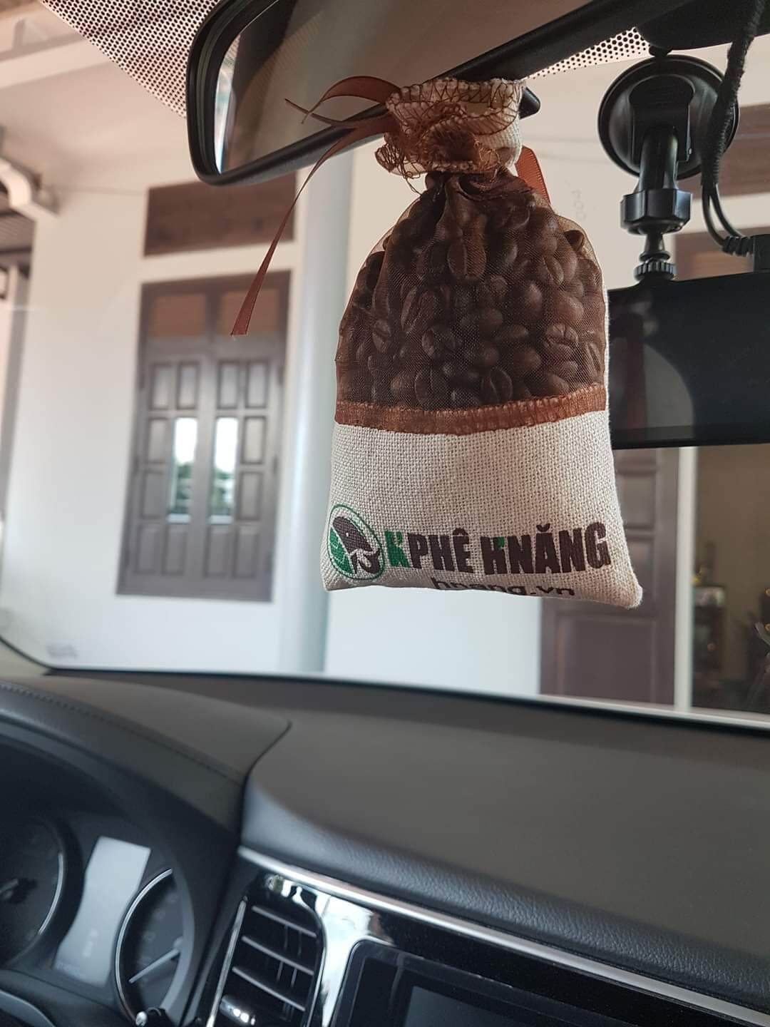 Túi thơm từ hạt cà phê rang nguyên hạt, treo xe ôtô, phòng, tủ quần áo, nhà vệ sinh