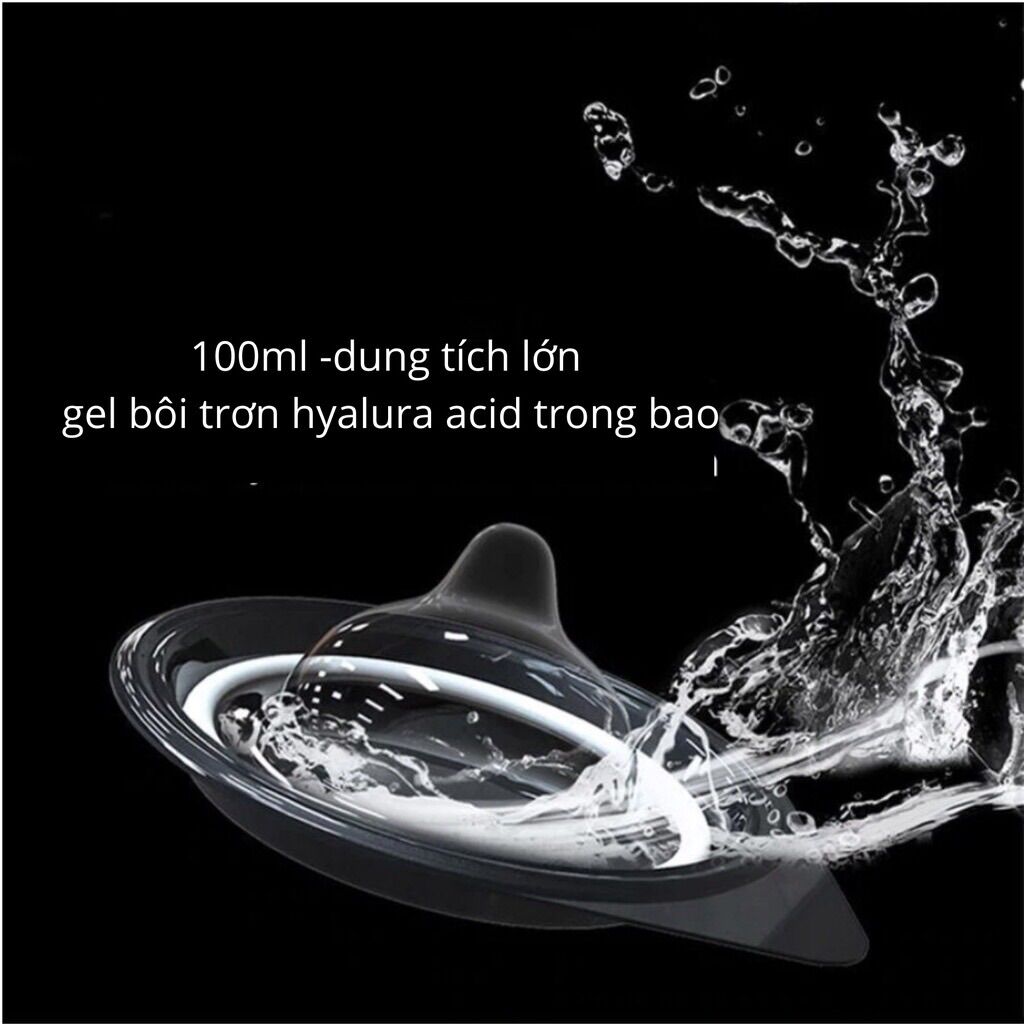 Hộp 10 chiếc Bao cao su OLO 001 Thin Square Black - siêu mỏng, siêu dẫn nhiệt