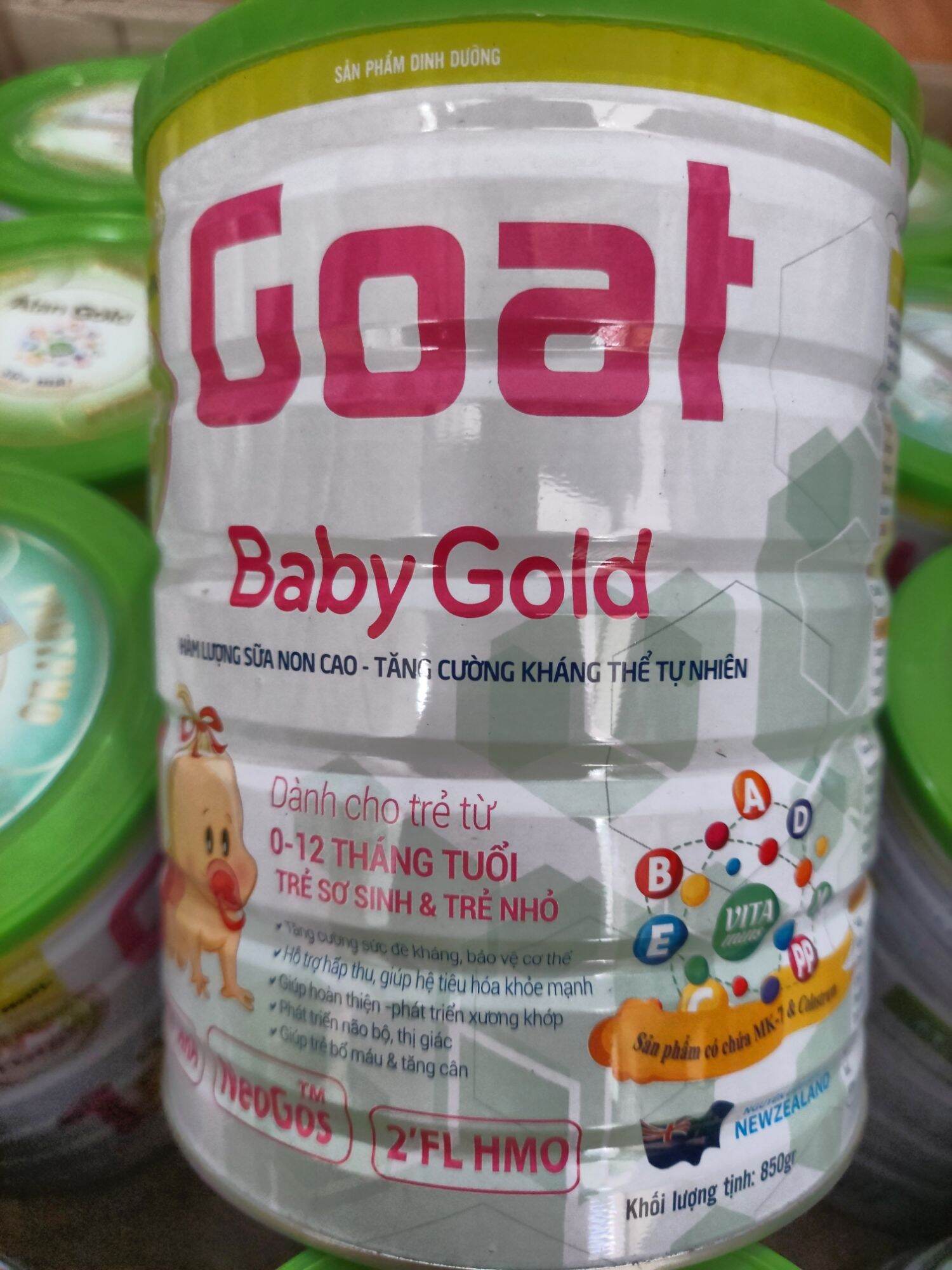 sữa goat baby gold 0-12 900g hsd 6 2024