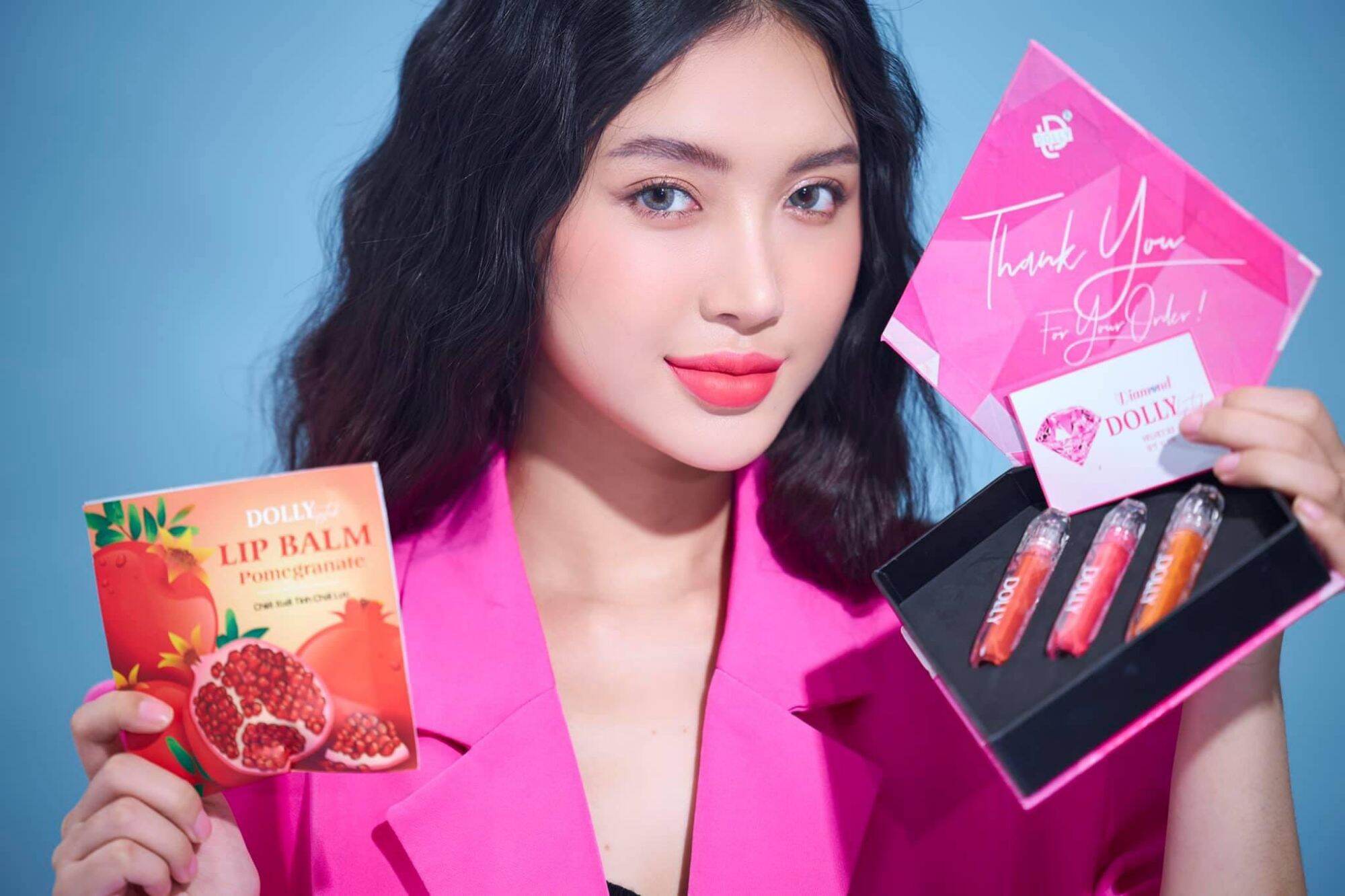 Siêu phẩm set 3 cây son kem lì Dolly Diamond quyền lực tặng kèm dưỡng môi( ib chọn màu)
