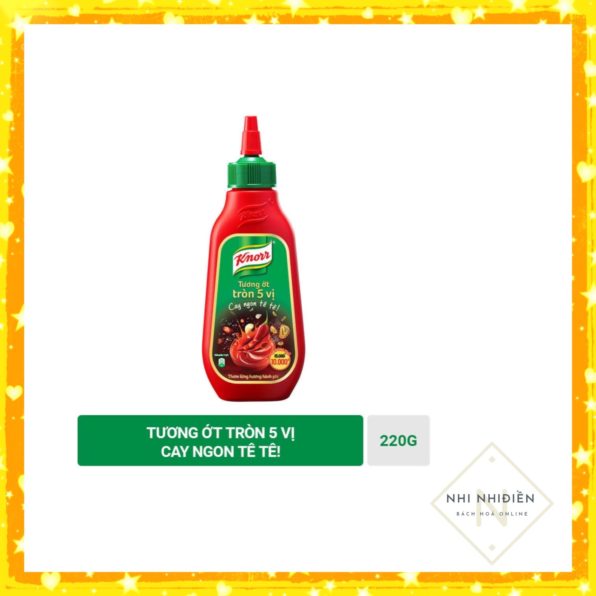 Tương ớt tròn 5 vị Knorr cay đậm chai 220g