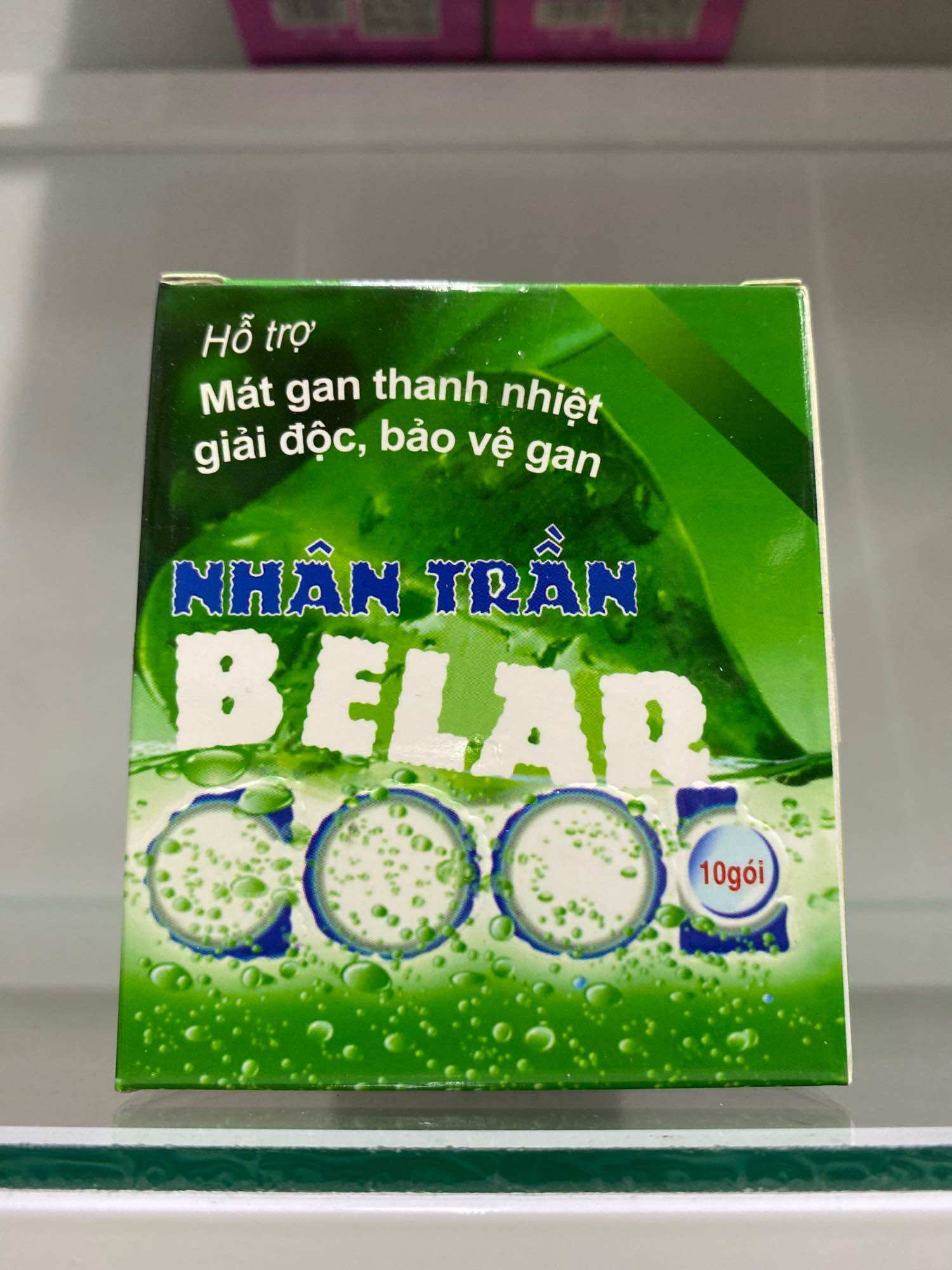 Bột sủi thanh nhiệt nhân trần belar cool hộp 10 gói
