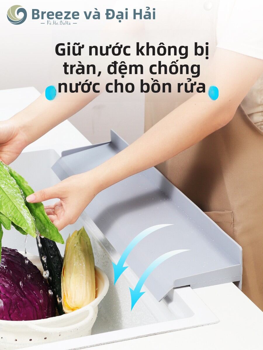 FENGHEDAHAI | Thanh Chắn Nước Silicone Cho Bồn Rửa Bếp – Bản Rộng Chống Bắn Nước