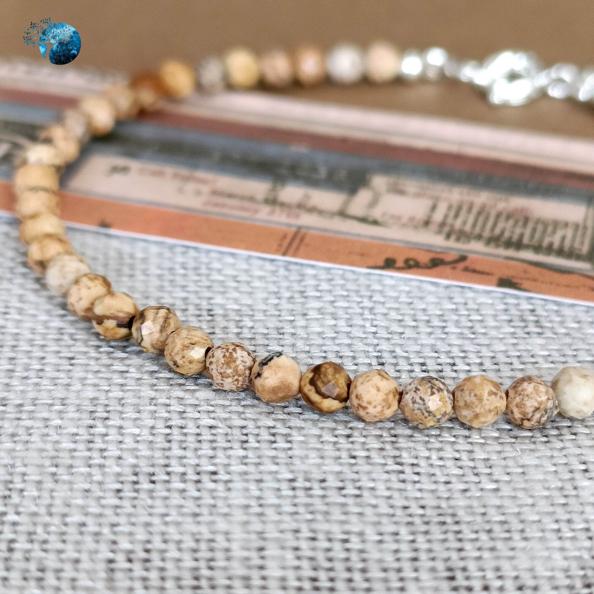 Vòng tay đá picture jasper 2.5mm