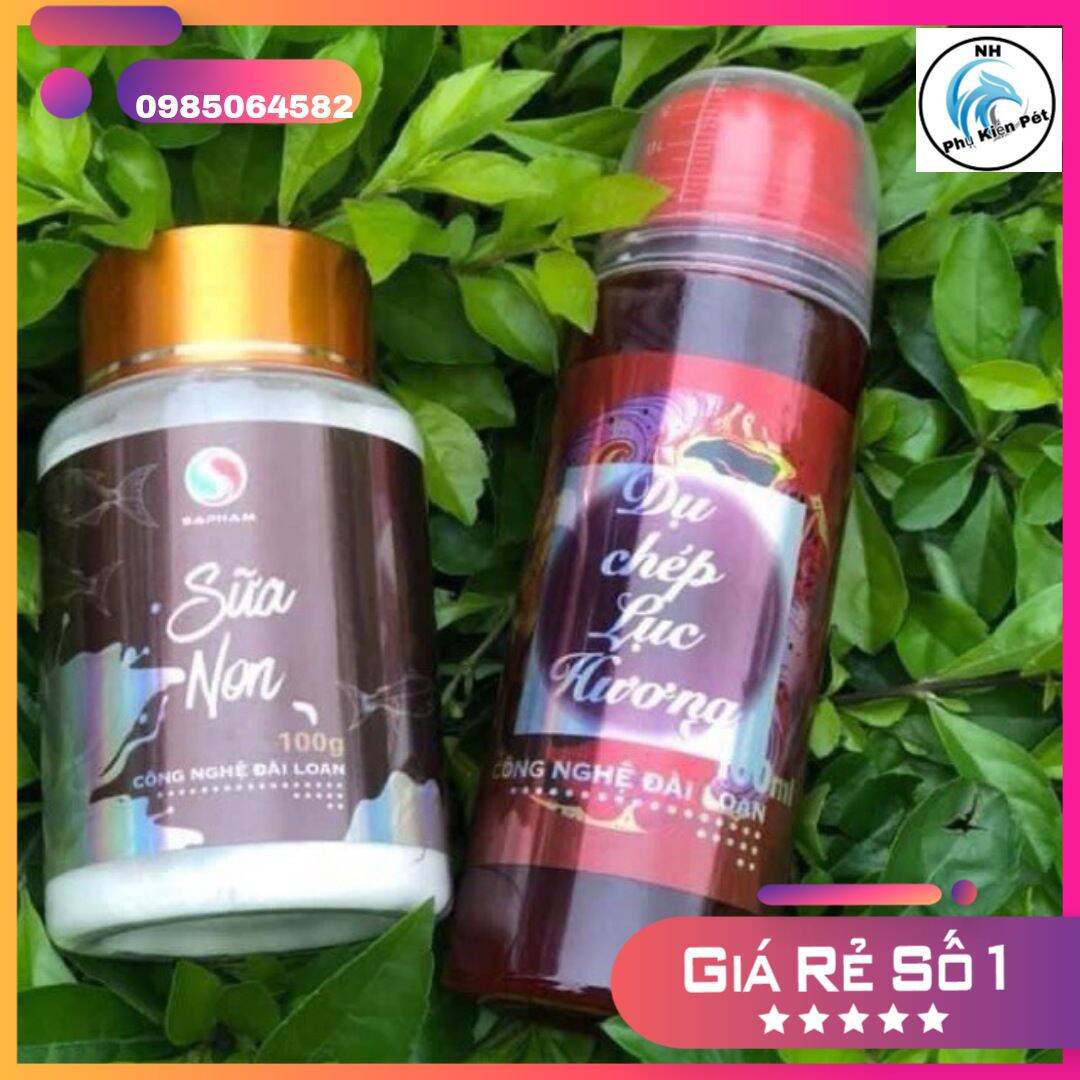 Tinh mùi dụ cá chép Lục Hương + sữa non - Combo 2 lọ câu cá chép NaHi Shop