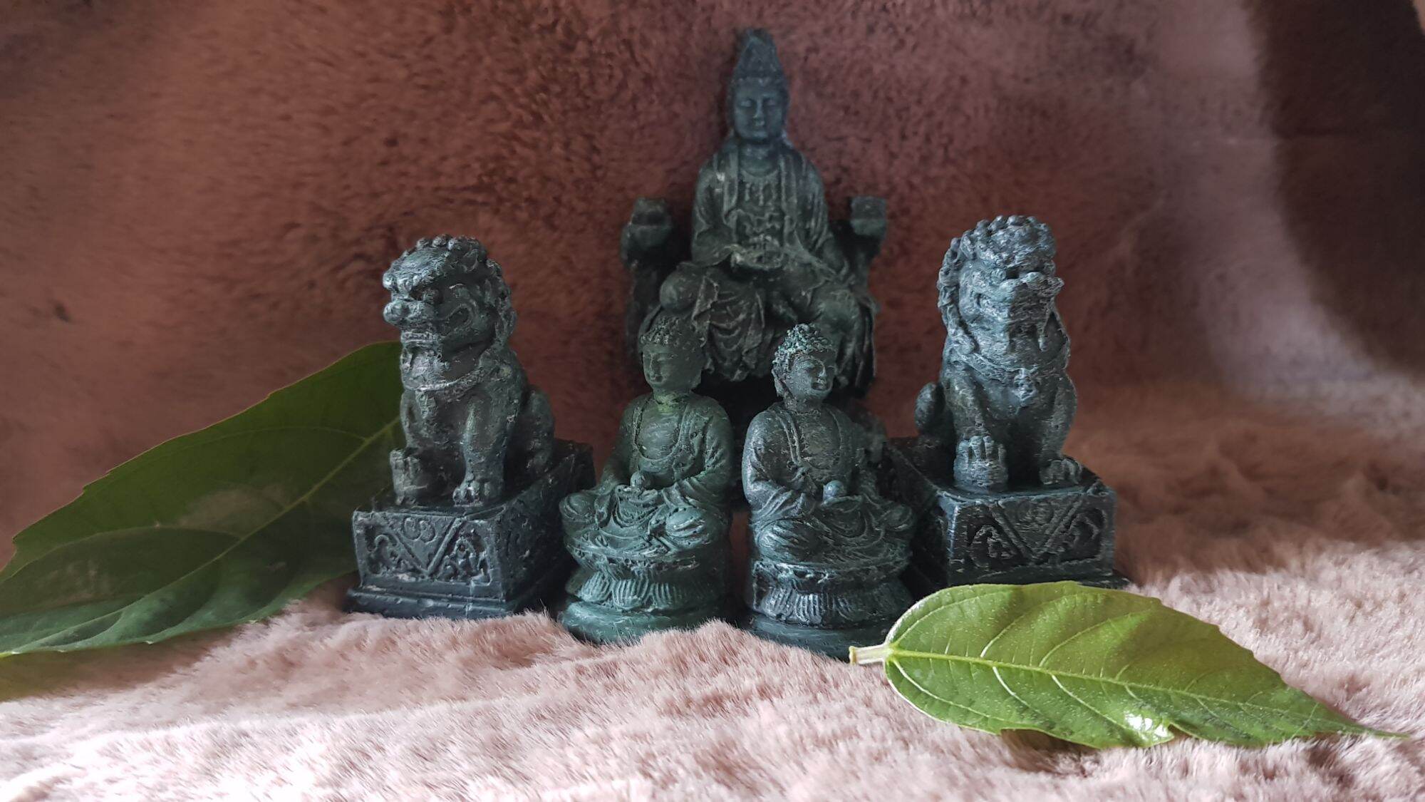 Set 5 tượng mini, trang trí tiểu cảnh, non bộ...