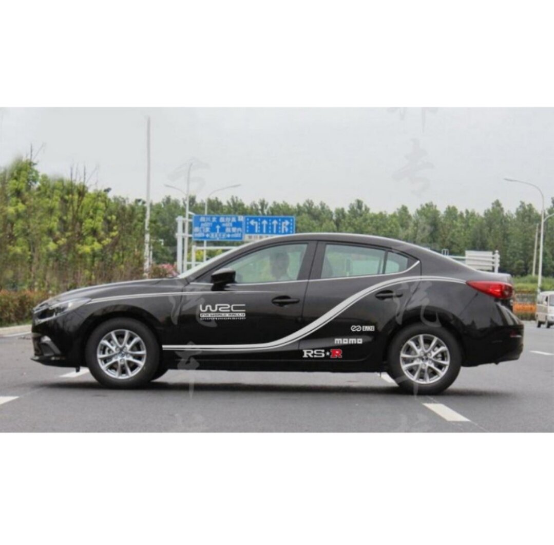 tem dán hông xe phong cách thể thao ms002