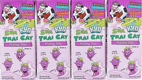 SỮA TRÁI CÂY KUN HƯƠNG NHO 180ML