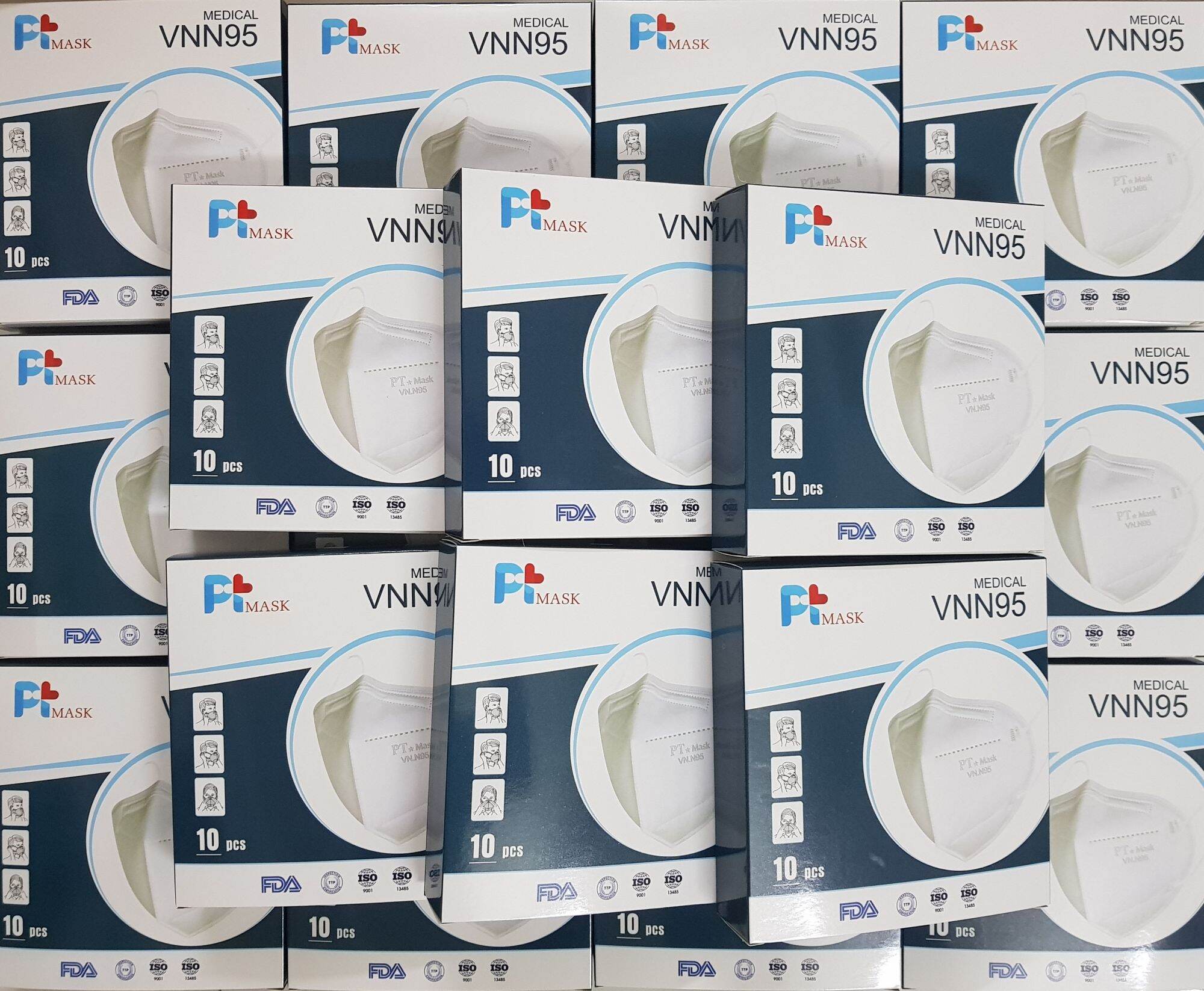 Combo 5 hộp khẩu trang y tế n95 pt,hộp 10 cái,maymay home