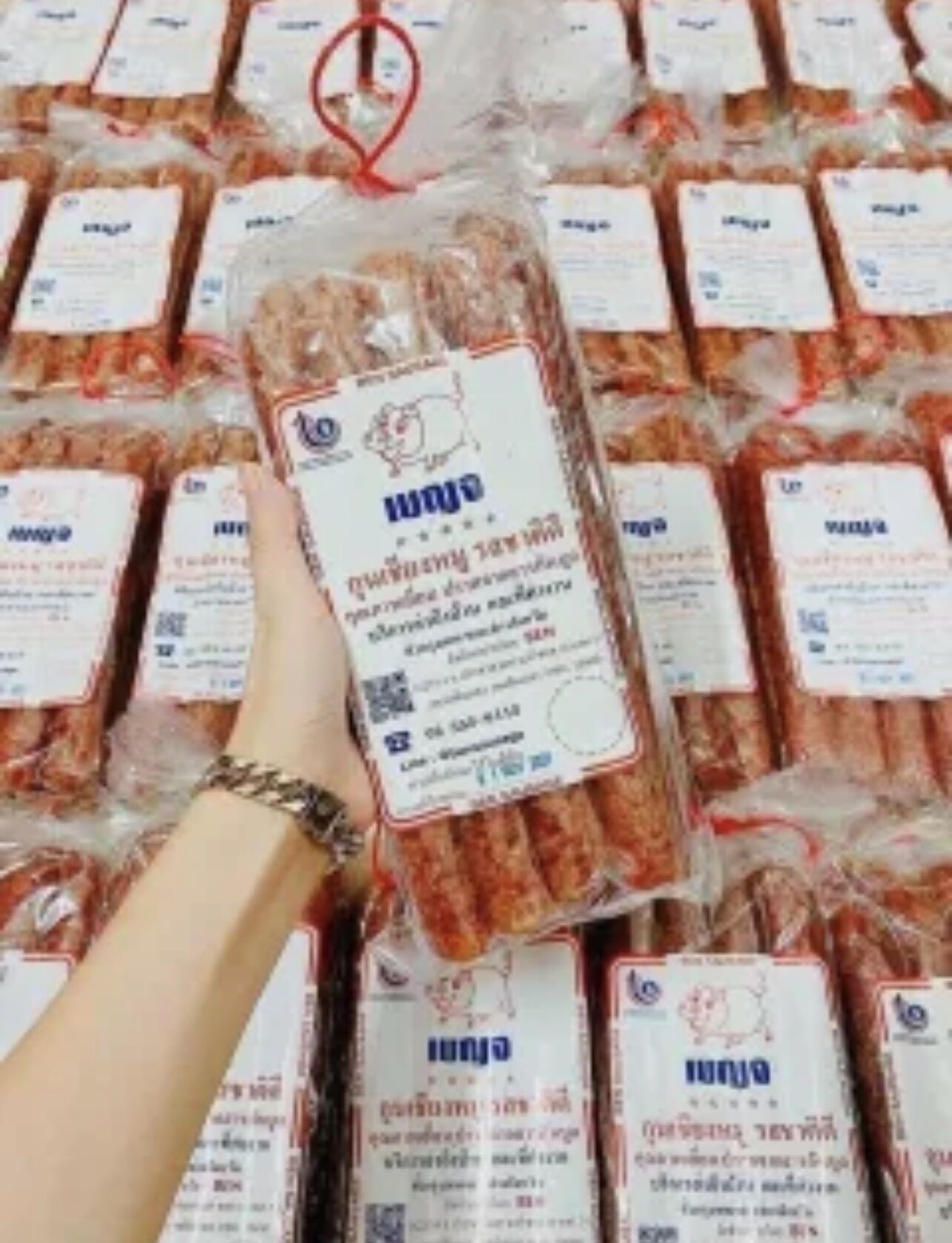 1kg Lạp xưởng heo tươi ngon Je Oh Chula Ben Sausage Thái Lan chính hãng