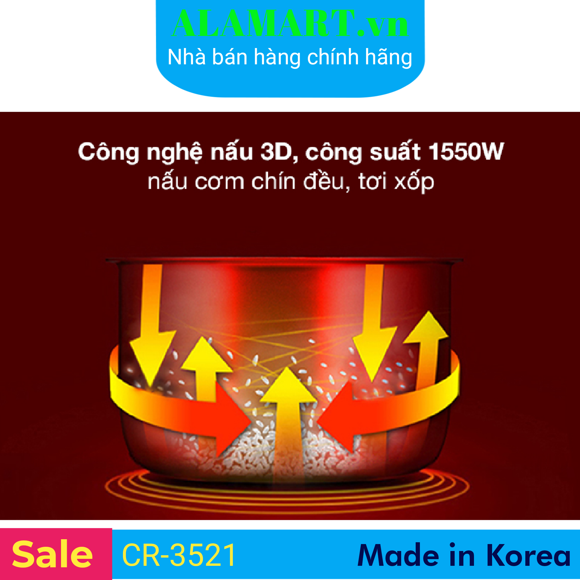 [HCM]Nồi cơm điện Cuckoo 6.3 lít CR-3521