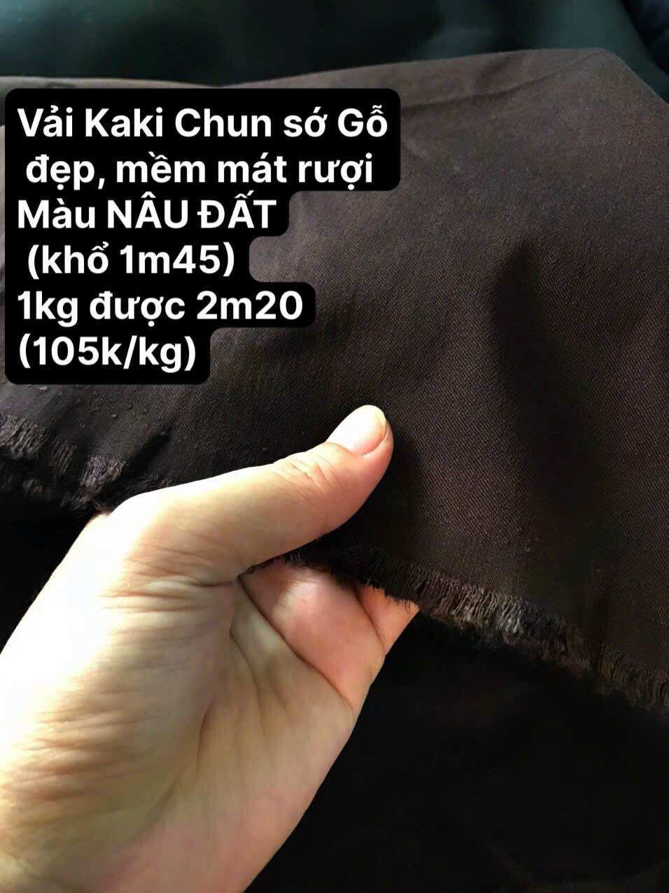 Vải Kaki Chun sớ Gỗ 12 màu