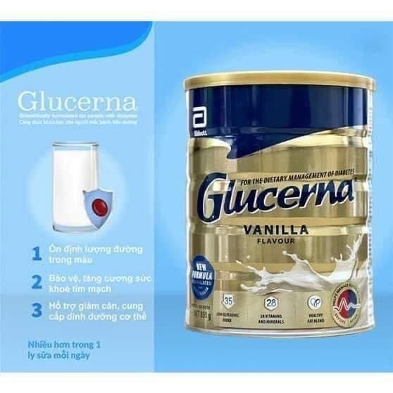 SỮA BỘT GLUCERNA ÚC HƯƠNG VANILLA 850GR