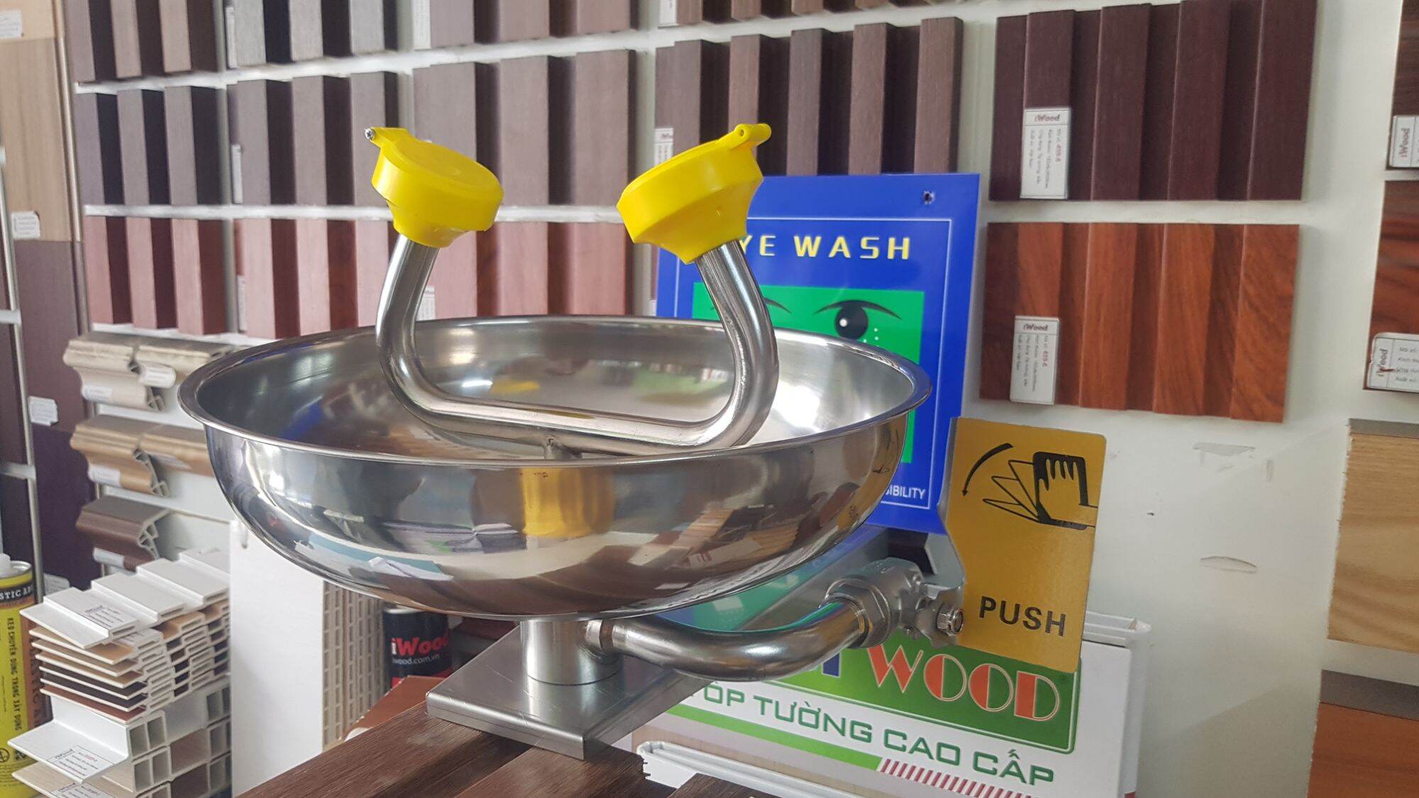 Chậu Rửa Mắt Khẩn Cấp Giá Rẻ Bằng inox 304, Dụng Cụ Rửa Mắt Khẩn Cấp, Bồn Rửa Mắt Khẩn Cấp