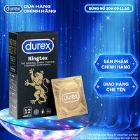 Bao cao su Durex Kingtex ôm sát bôi trơn size 49mm hộp 12 bao