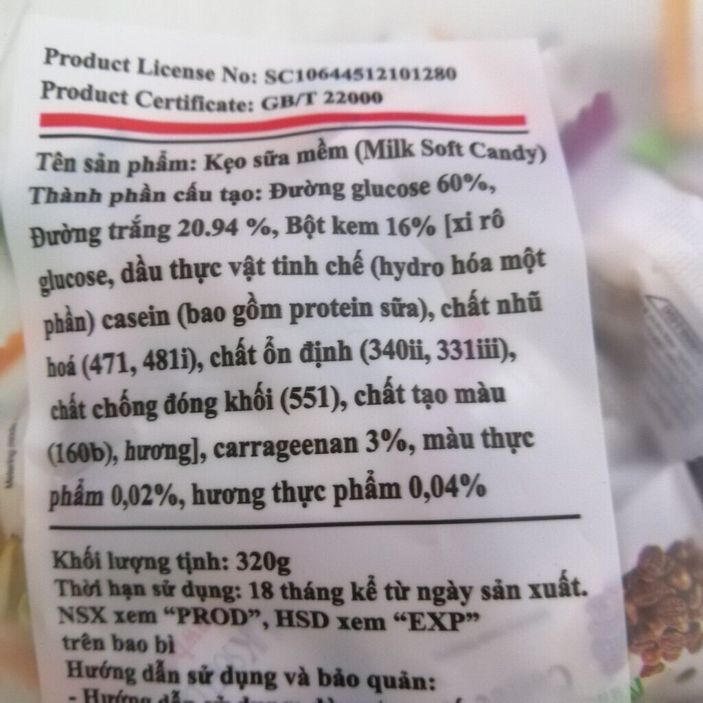 Kẹo Sữa Dẻo Thập Cẩm Thái Lan 12 vị