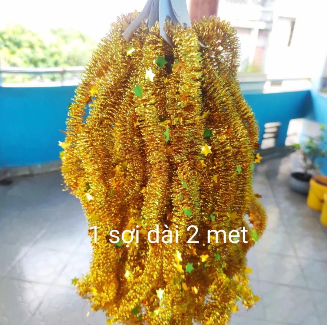 Dây kim tuyến sợi nhỏ làm tháp tỏi