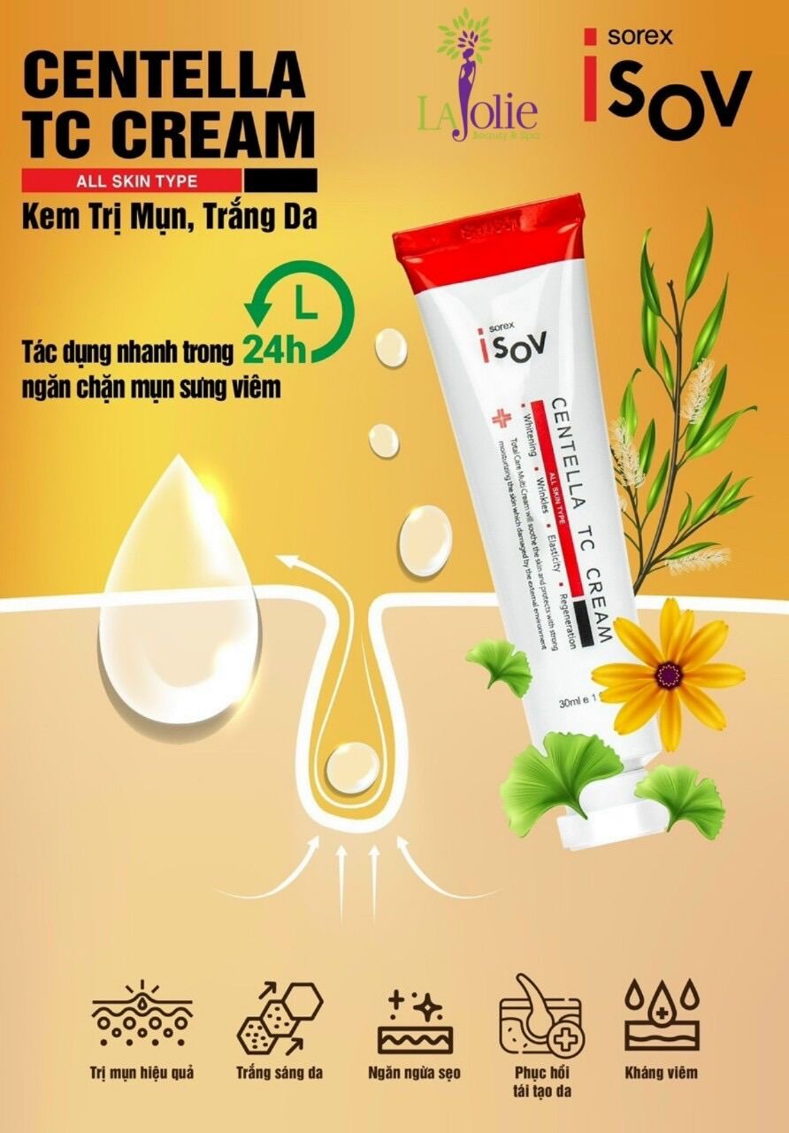[HCM]CENTELLA TC CREAM - KEM TRỊ MỤN TRẮNG DA