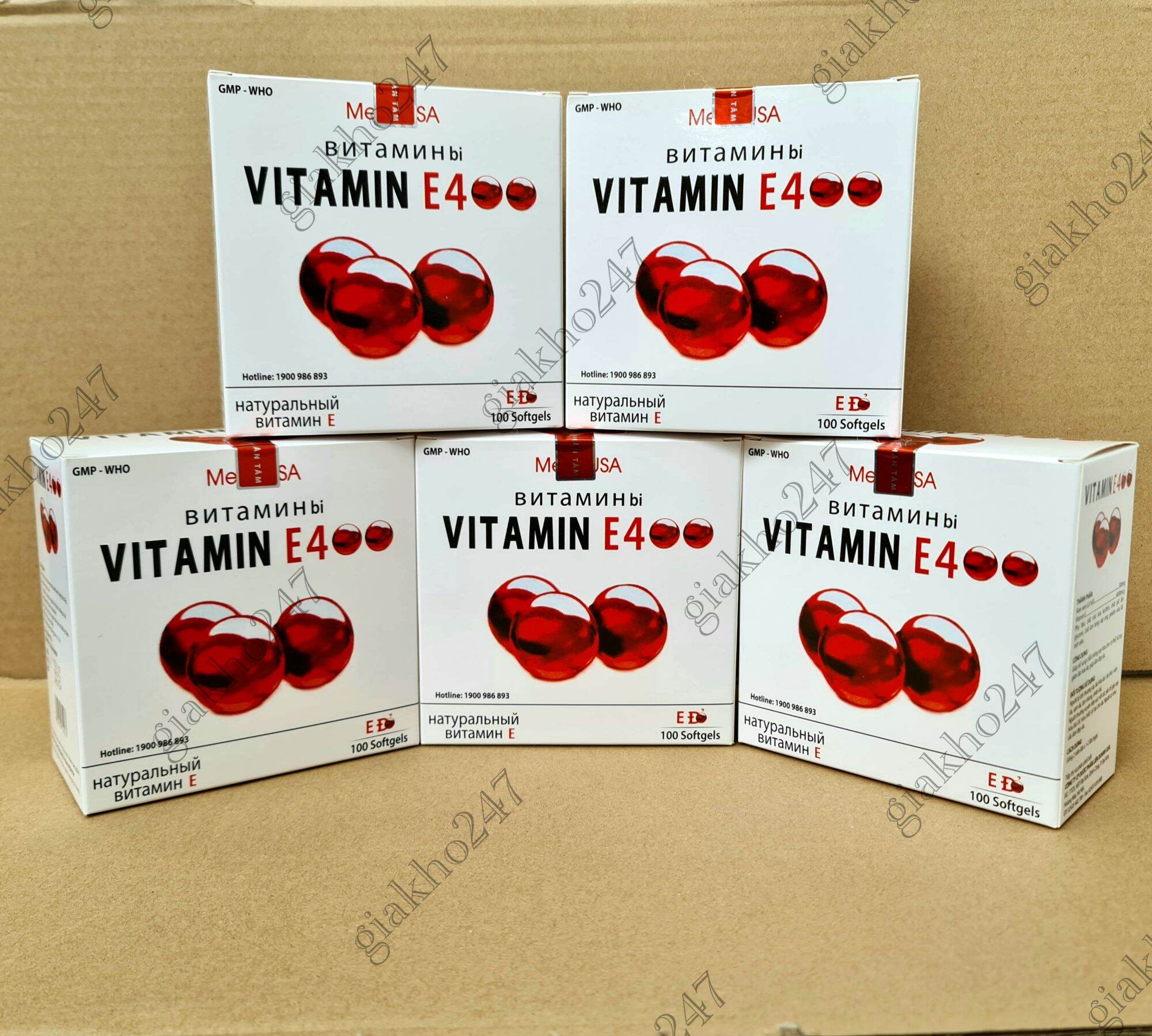Combo 5 hộp vitamin e 400 đẹp da, sáng da, hạn chế lão hoá da