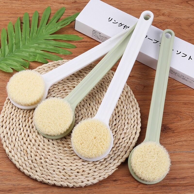 Cây bàn chải cọ lưng muji nhật bản, cọ lưng muji cán dài có hộp