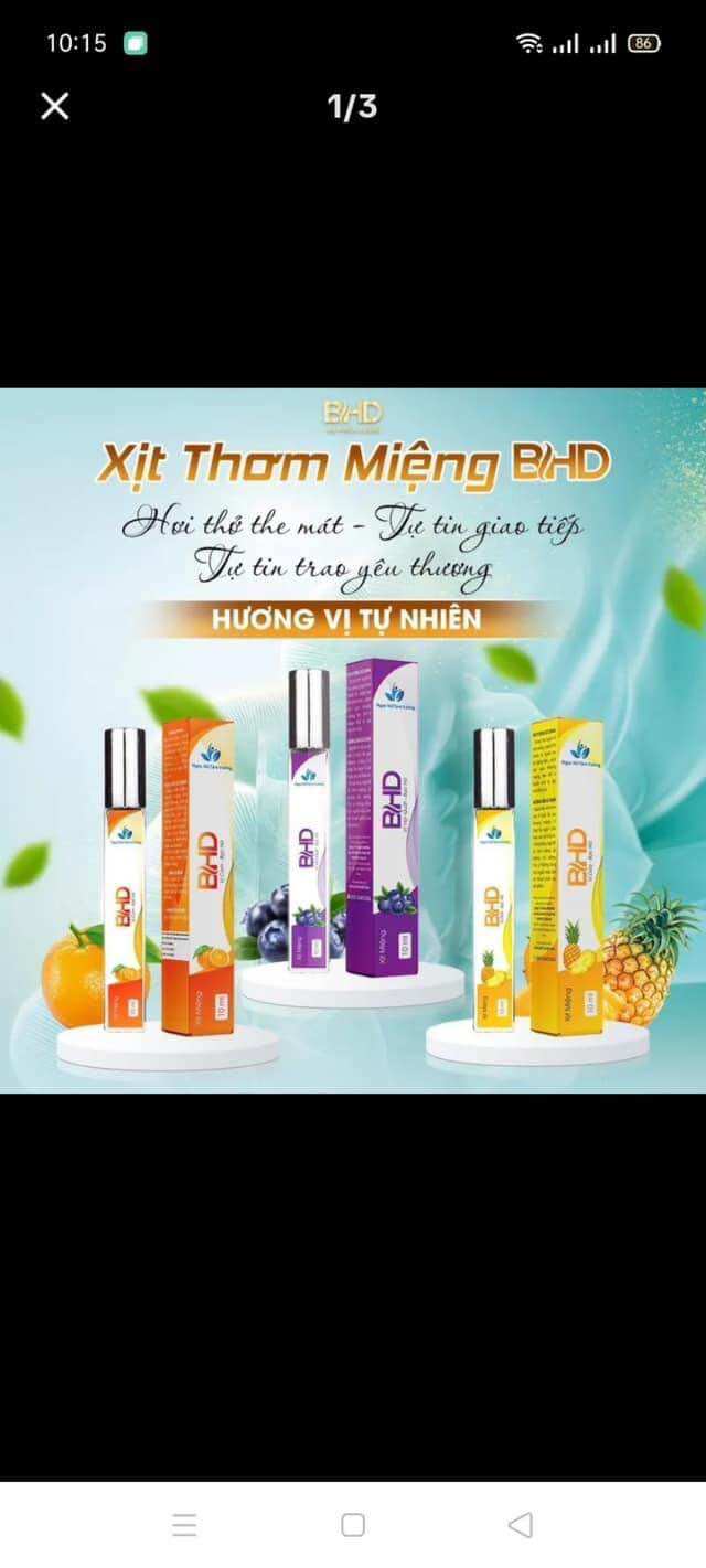 Xịt Thơm Miệng Khử Mùi hôi