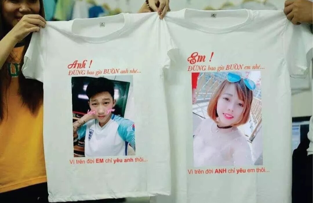 (HCM) áo thun CẶP ĐÔI in hình siêu nét( LƯU Ý KHÁCH ĐẶT HÀNG CHỌN MÀU VÀ GỬI HÌNH QUA TIN NHẮN CHÁT CHO SHOP)_ thời trang LEDU