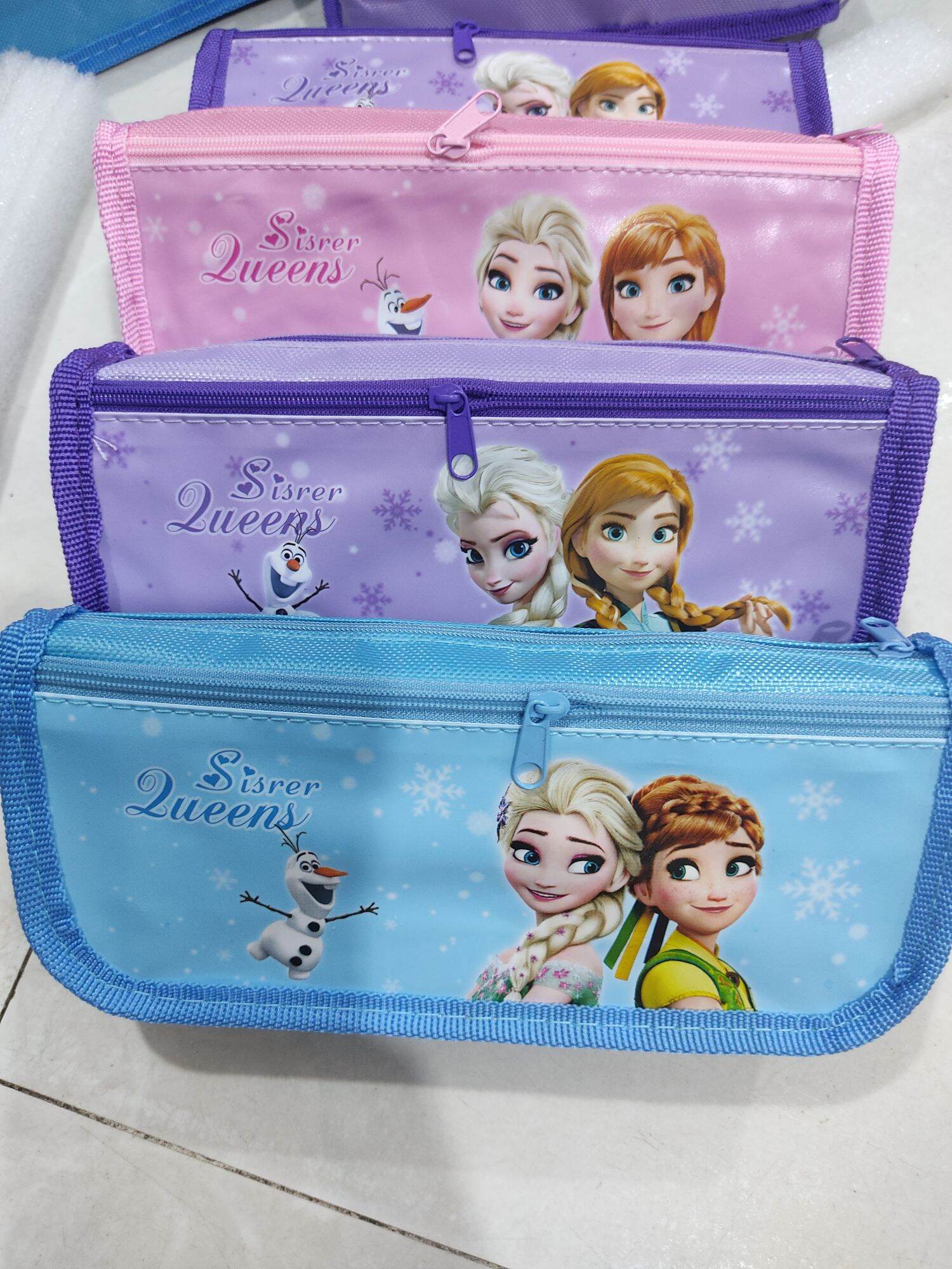 Hộp bút vải 2 ngăn hình Elsa