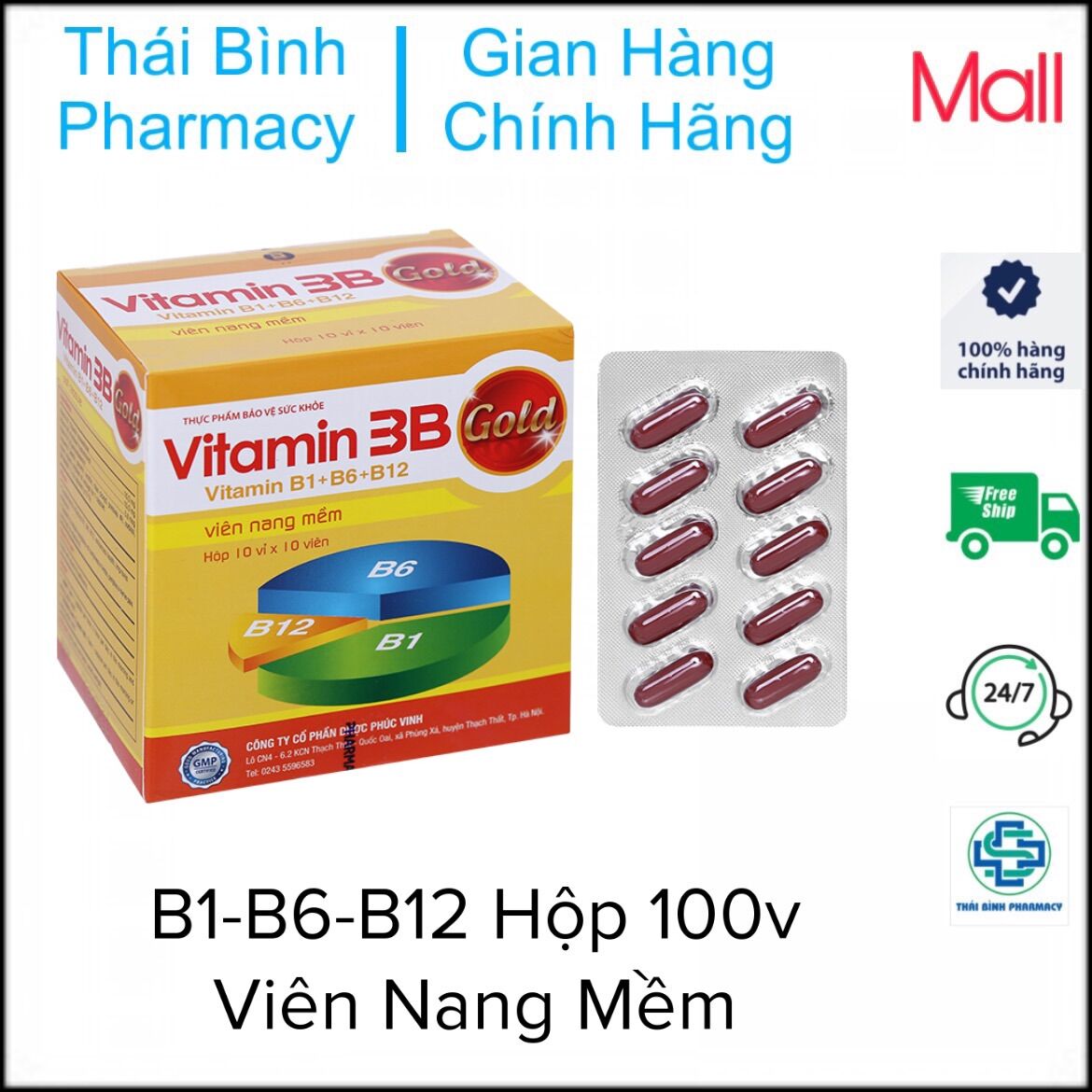 Vitamin 3b - hộp 100v