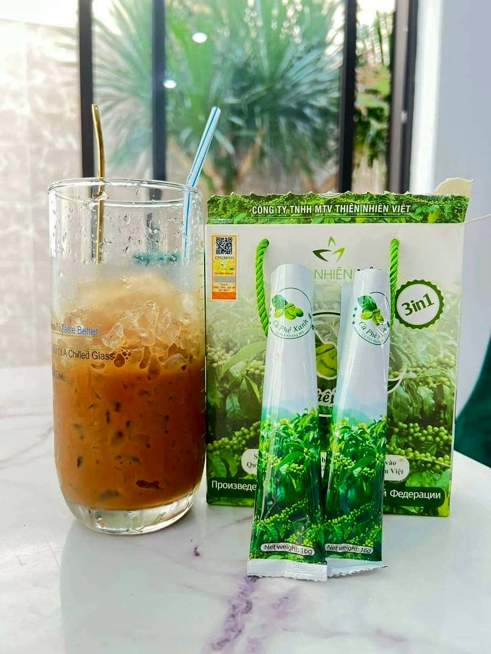 [3 Hộp 30 gói] Cà Phê Xanh Kháng Mỡ/ Cà Phê Sữa