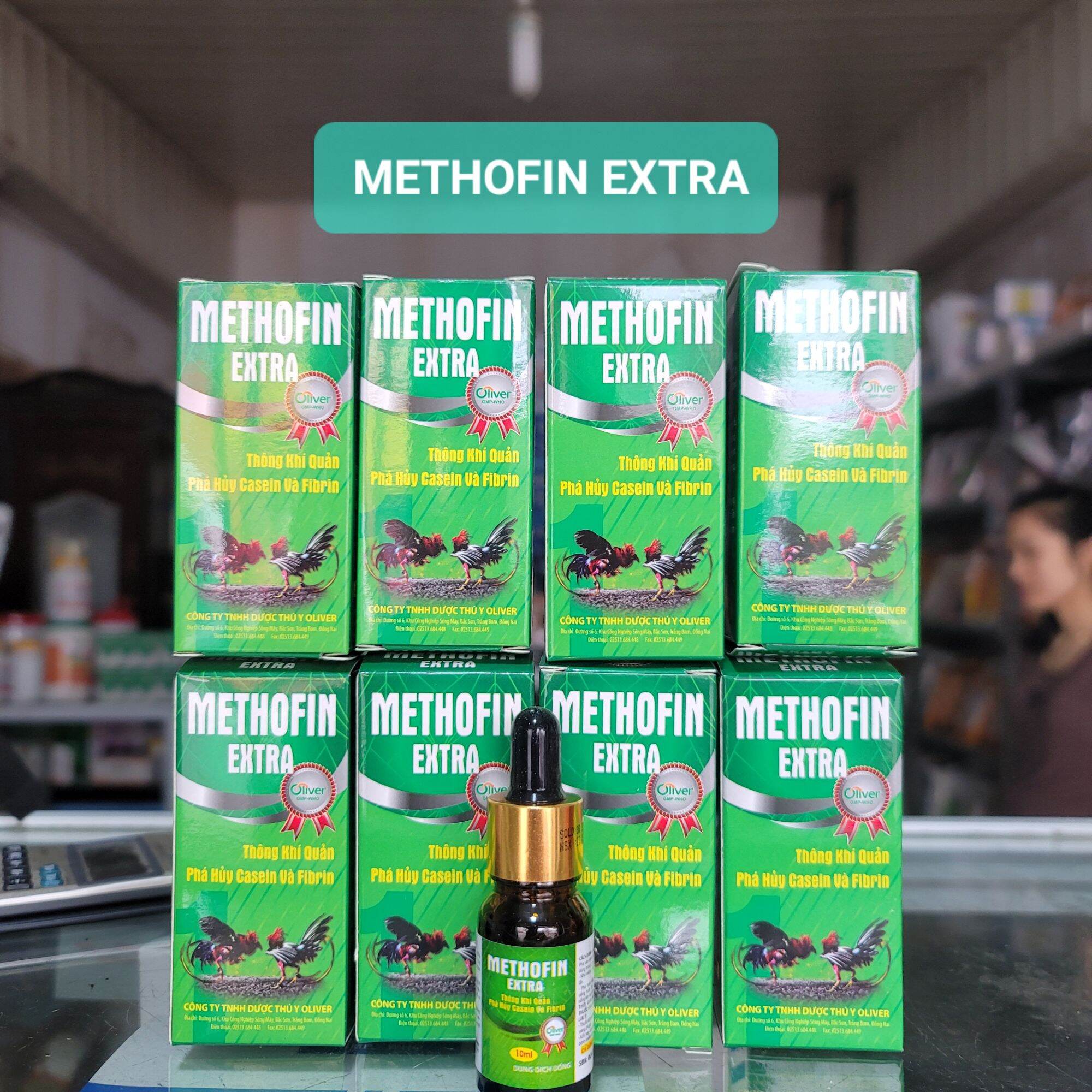 METHOFIN EXTRA 10ml- Thông khí quản, phá hủy casein và fibrin ở gà