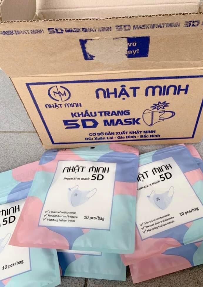 [GIÁ SỈ] Thùng 100c Khẩu Trang 5D Nhật Minh cao cấp dùng một lần