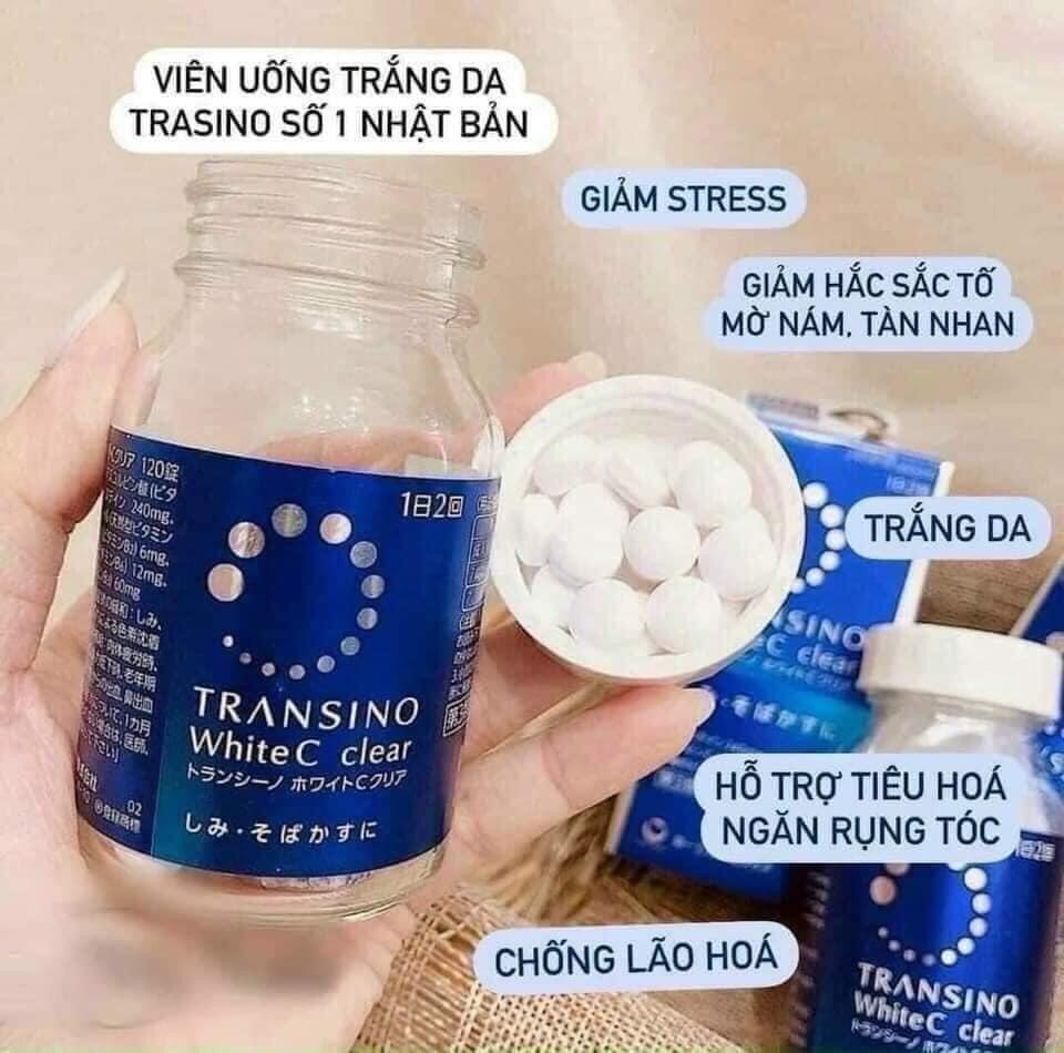 viên uống trị nám trắng da Transino xanh 240v