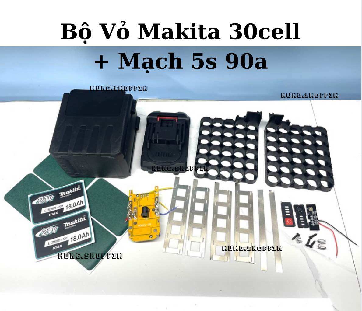 Vỏ Mạch 30cell Makita 18650 (Chân Pin phổ thông 4cm)