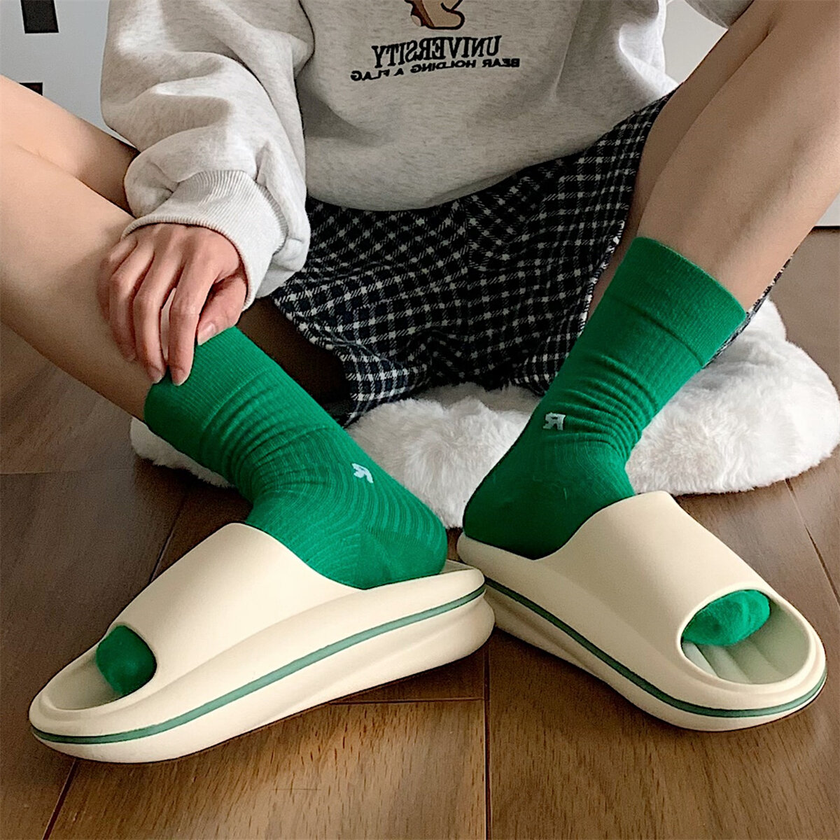 Dép Lê Đế Dày EVA Phong Cách Thể Thao Sợi Mảnh Dép Lê Chống Thối Chống Trượt Thời Trang Sành Điệu Instagram Đi Bên Ngoài Mùa Hè Cho Nữ Dép Đi Biển