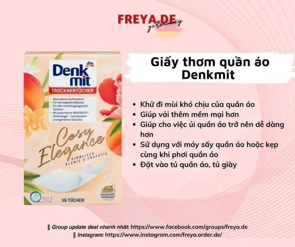Giấy thơm ủ quần áo Denkmit hàng chuẩn Đức