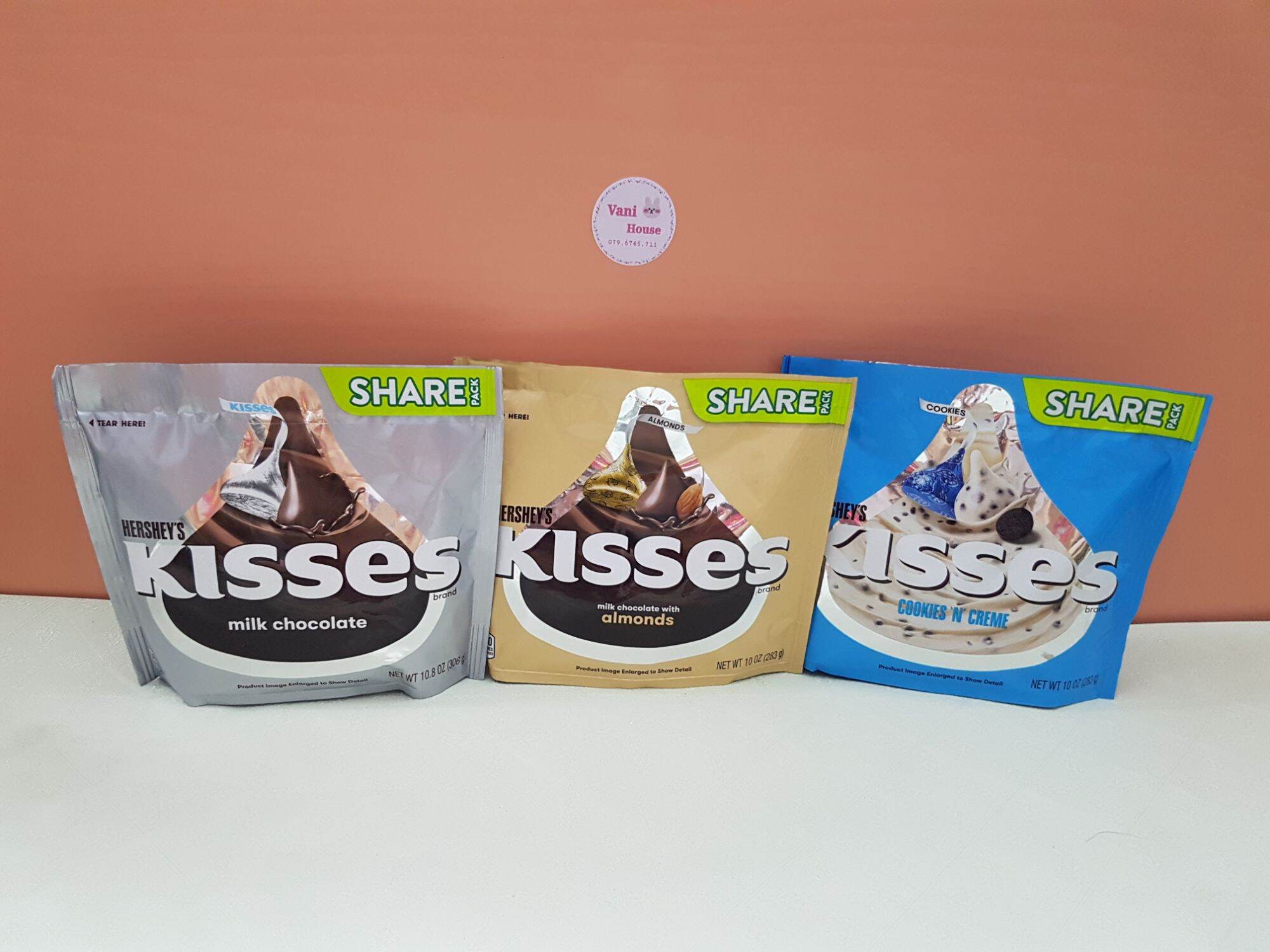 Kẹo socola kisses - hàng mỹ chính hãng