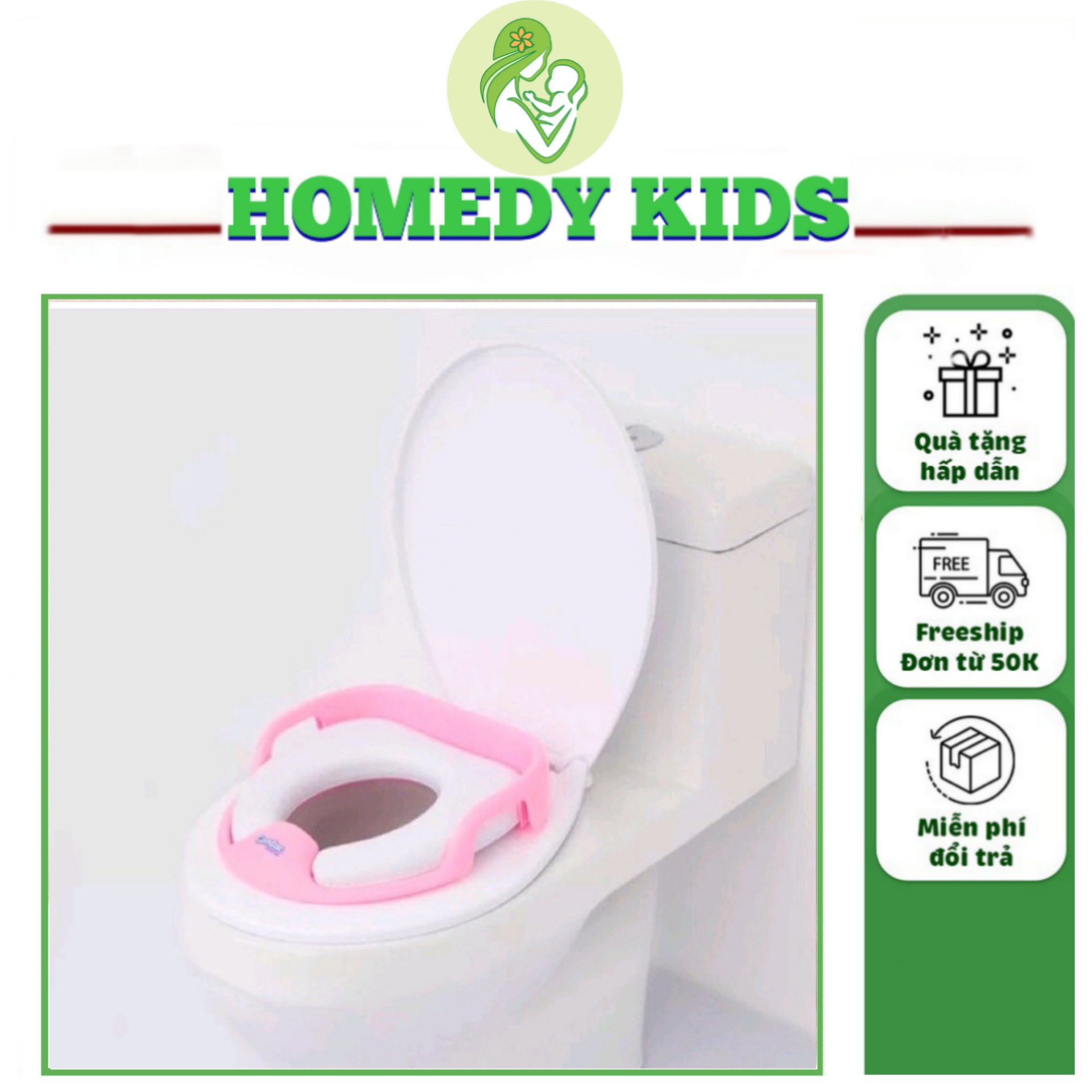 Bệ thu nhỏ bồn cầu cho bé - bệ ngồi toilet trẻ nhỏ