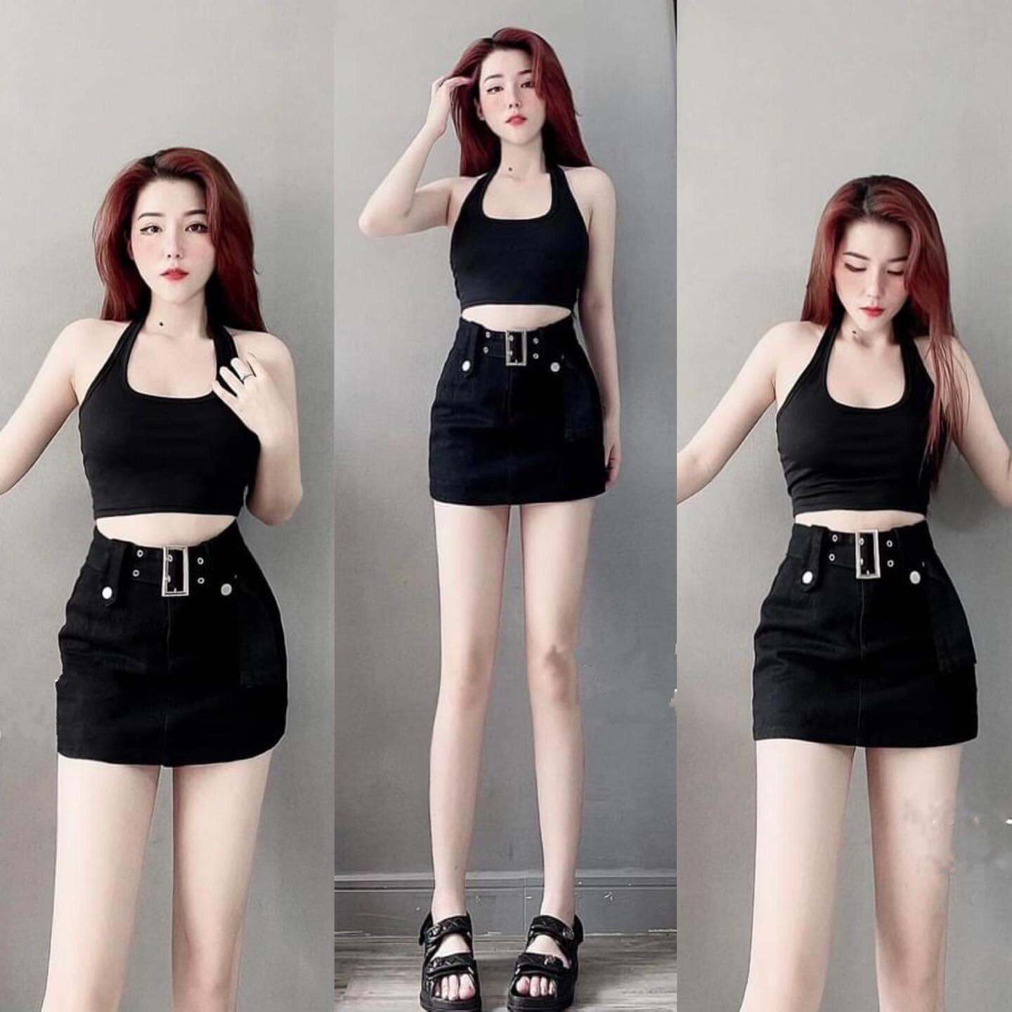 SÉT CHÂN VÁY ÁO YẾM HÀNG CHUẨN ĐẸP (có bán rời)