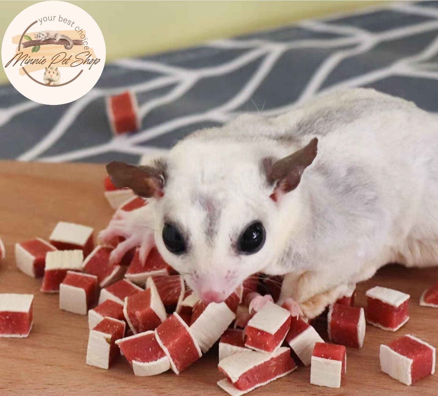 Sushi bò cuộn thức ăn cho Hamster, Sóc bay Úc (100g)