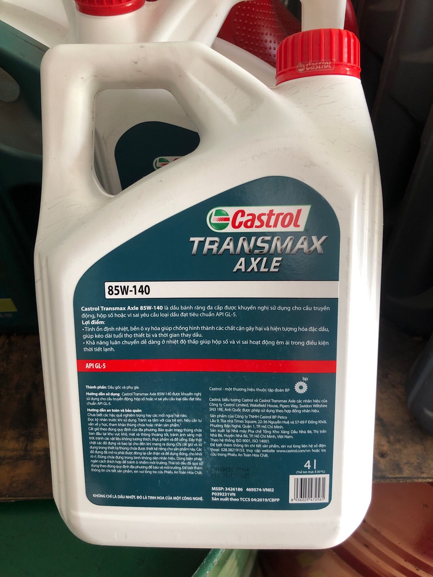 Nhớt Castrol Transmax Axle 85W-140 4L