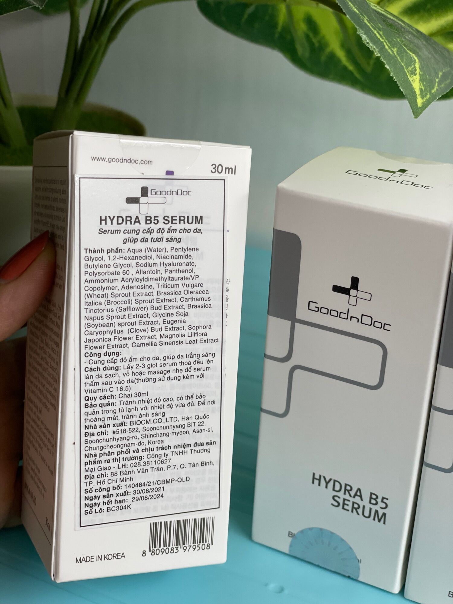 TINH CHẤT DƯỠNG ẨM TRẮNG DA GOODNDOC HYDRA B5 SERUM 30ml
