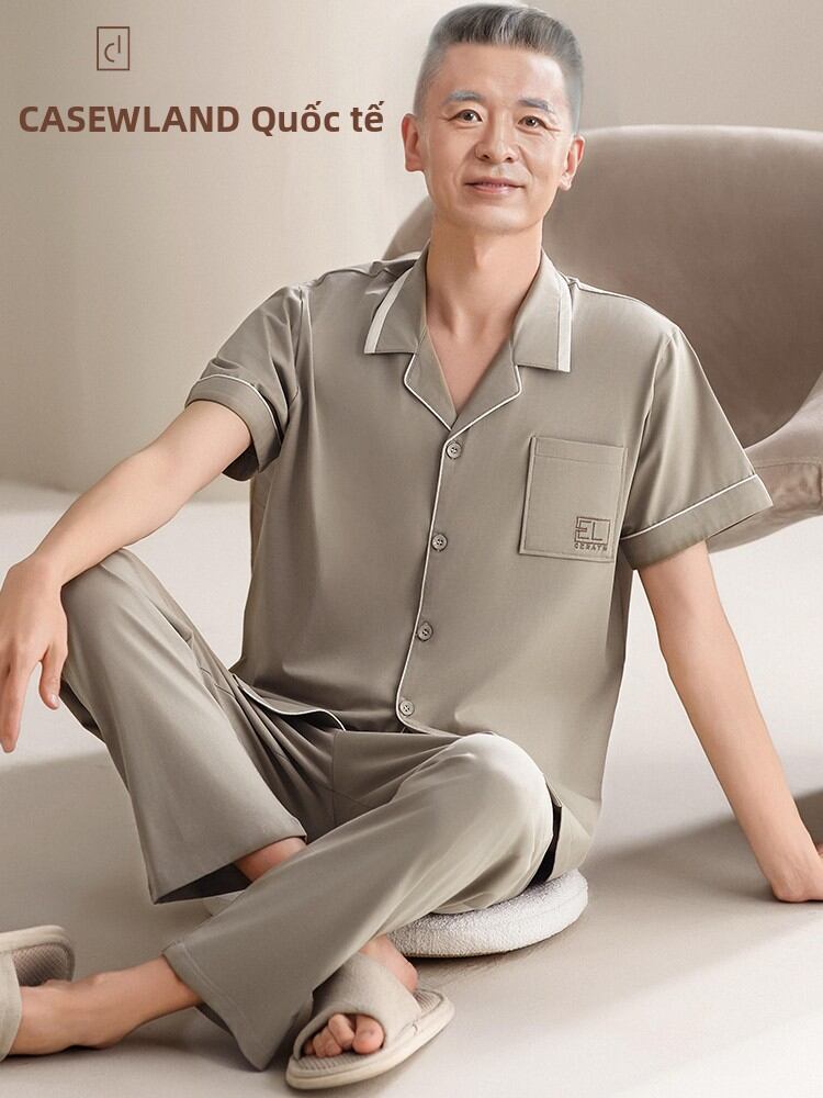 [CASENLAND | Summer Lightweight Cotton Sleepwear for Middle-aged and Elderly Men,CASENLAND | Summer Lightweight Cotton Sleepwear for Middle-aged and Elderly Men,] Giá 697,000 Đồng*Miễn phí vận chuyển